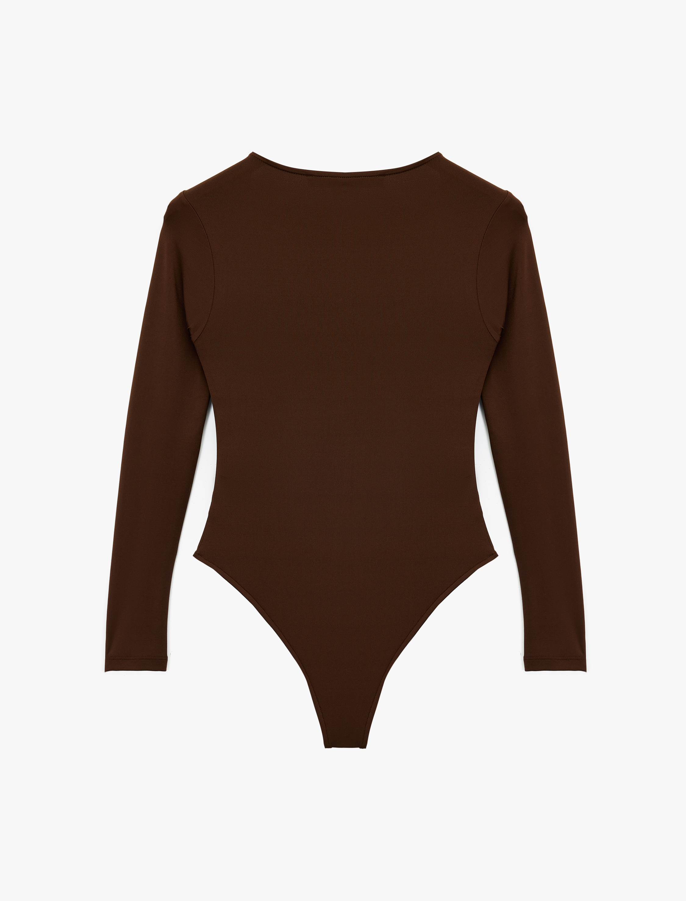 Kare Yaka Uzun Kollu Slim Fit Çıtçıtlı Body
