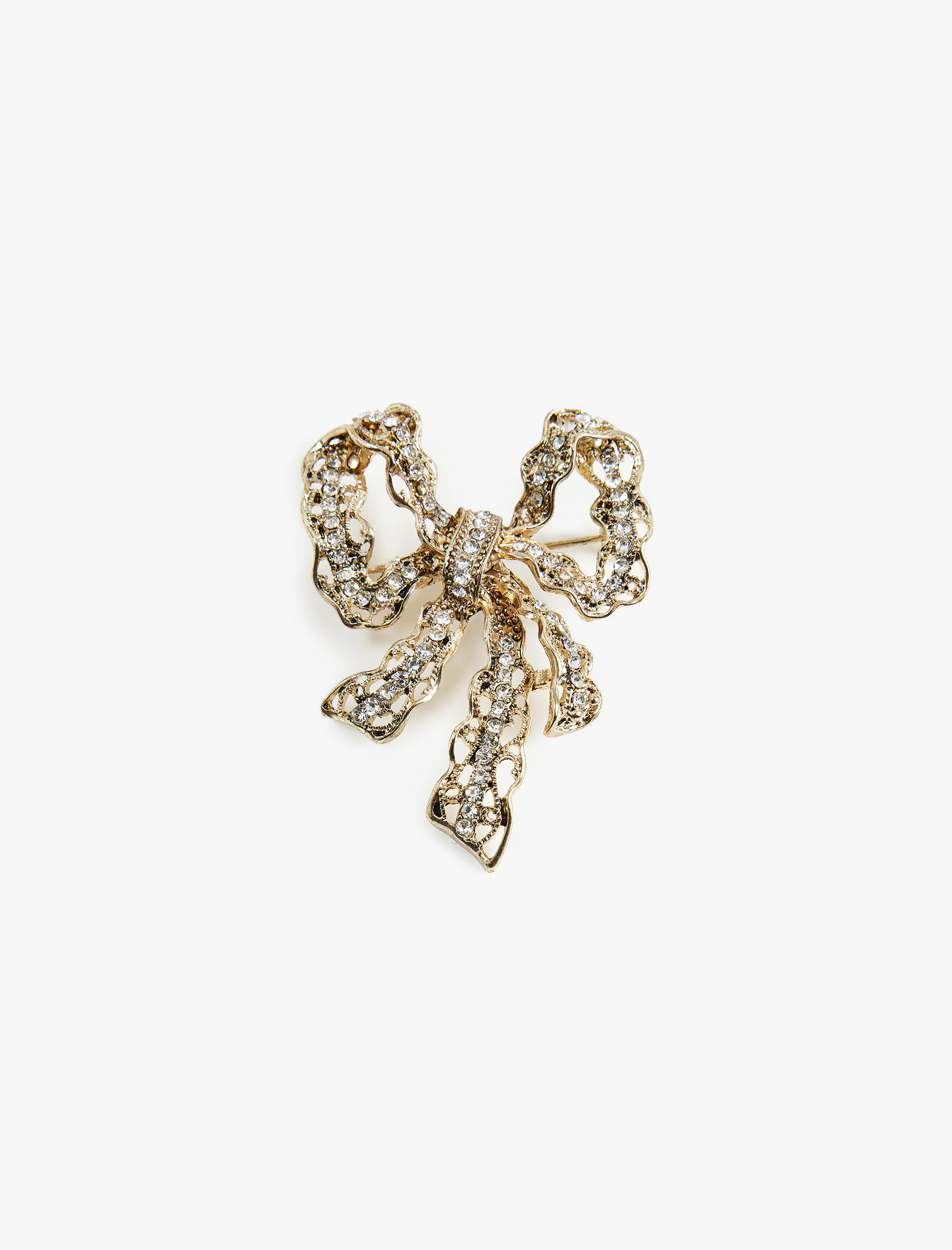  Kadın Fiyonklu Taşlı Broş