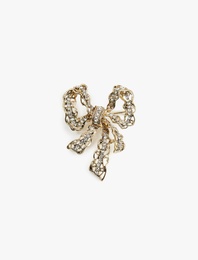 Fiyonklu Taşlı Broş