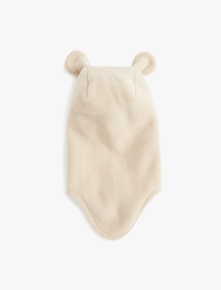 Erkek Bebek Tavşan Kulak Detaylı Kapşonlu Bere