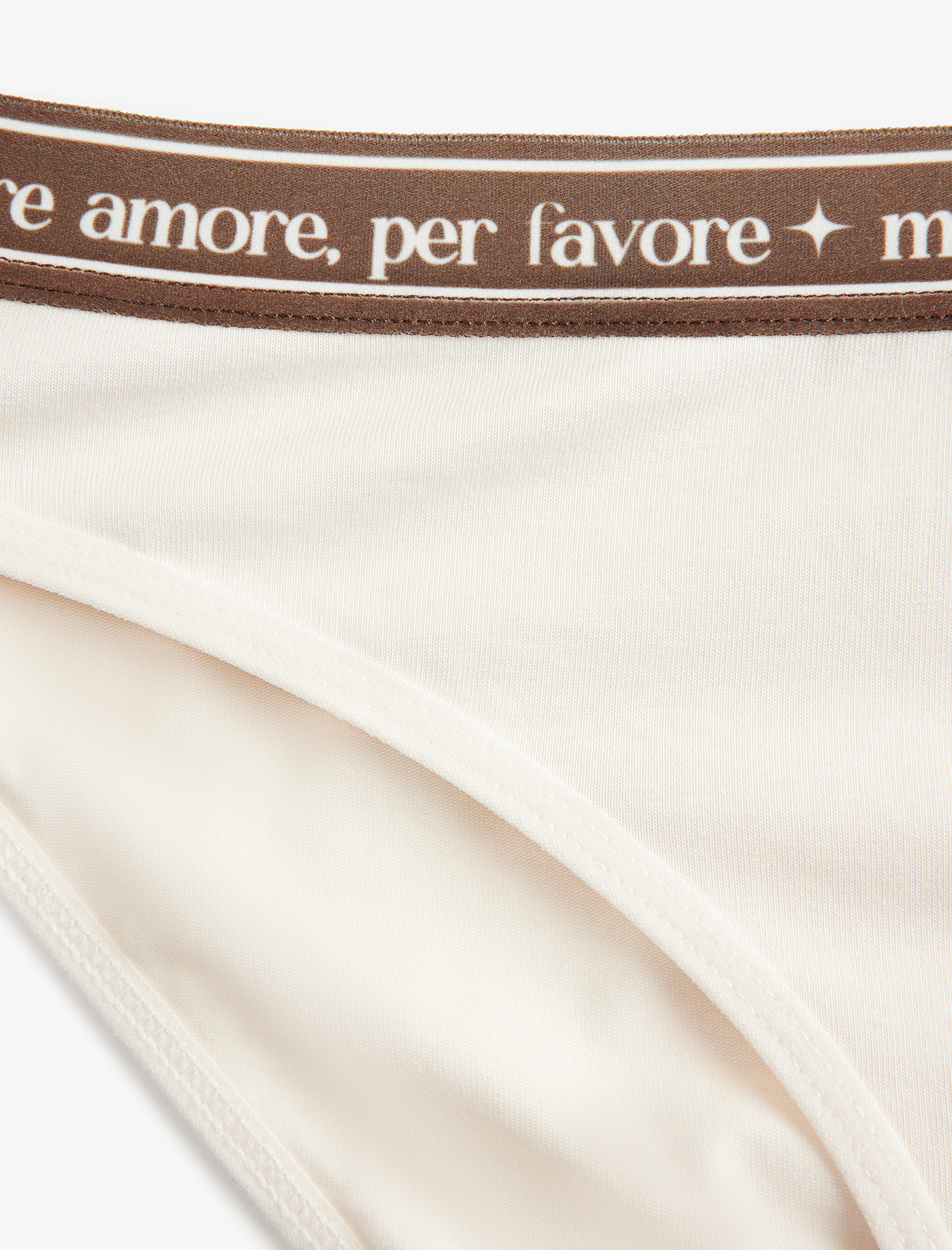 Rahat Kalıp Baskılı Bel Detaylı Pamuklu Brief Külot