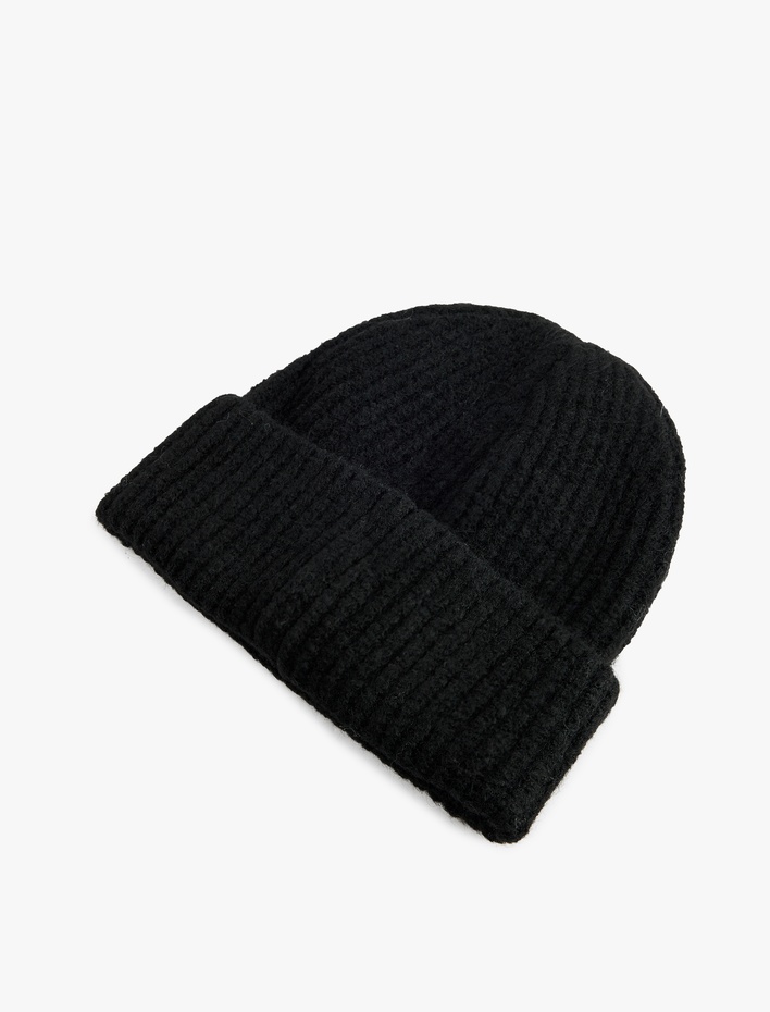 Erkek Baskı Detaylı Katlı Bere