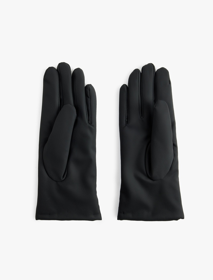 Kadın Dikiş Detaylı Suni Kürklü Eldiven