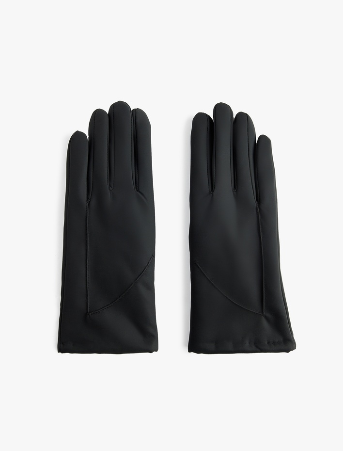 Kadın Dikiş Detaylı Suni Kürklü Eldiven