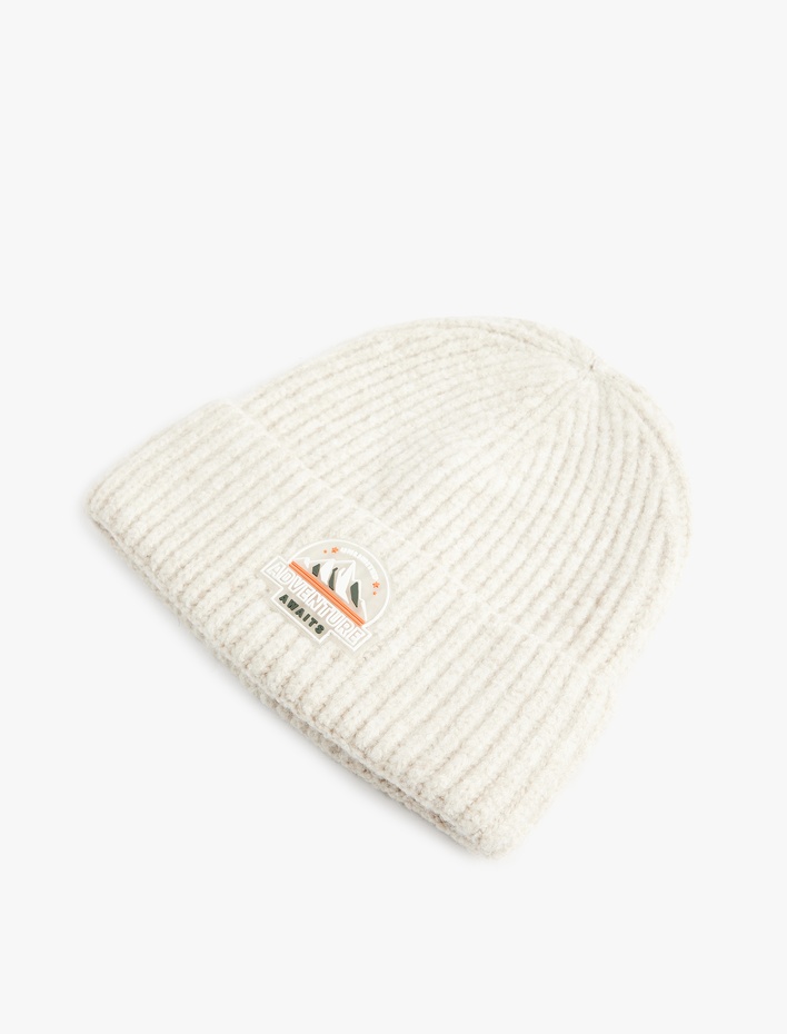 Erkek Baskı Detaylı Katlı Bere