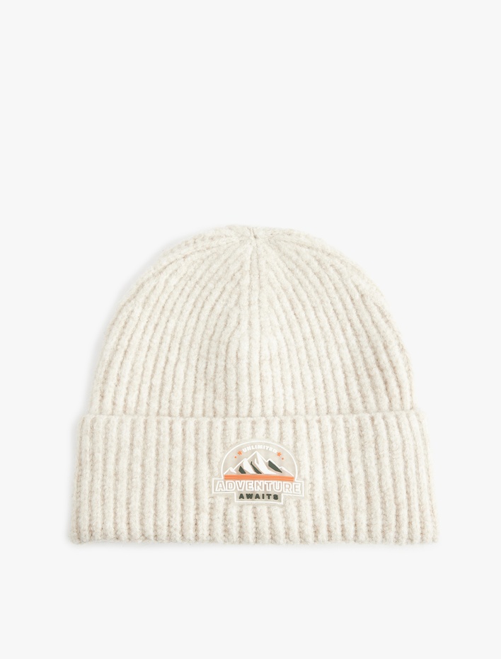 Erkek Baskı Detaylı Katlı Bere