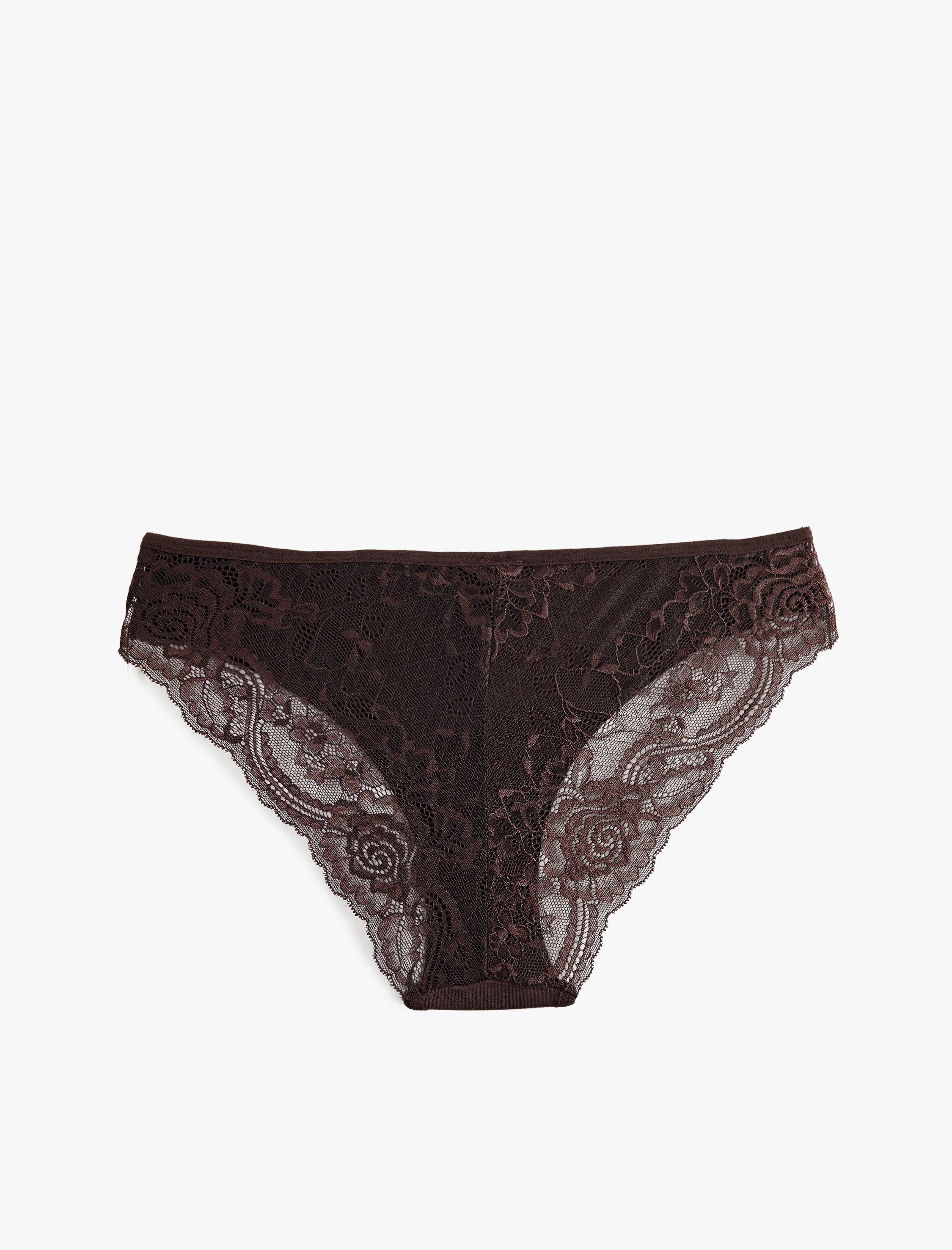 Rahat Kalıp Arkası Dantelli Baskılı Brazilian Külot