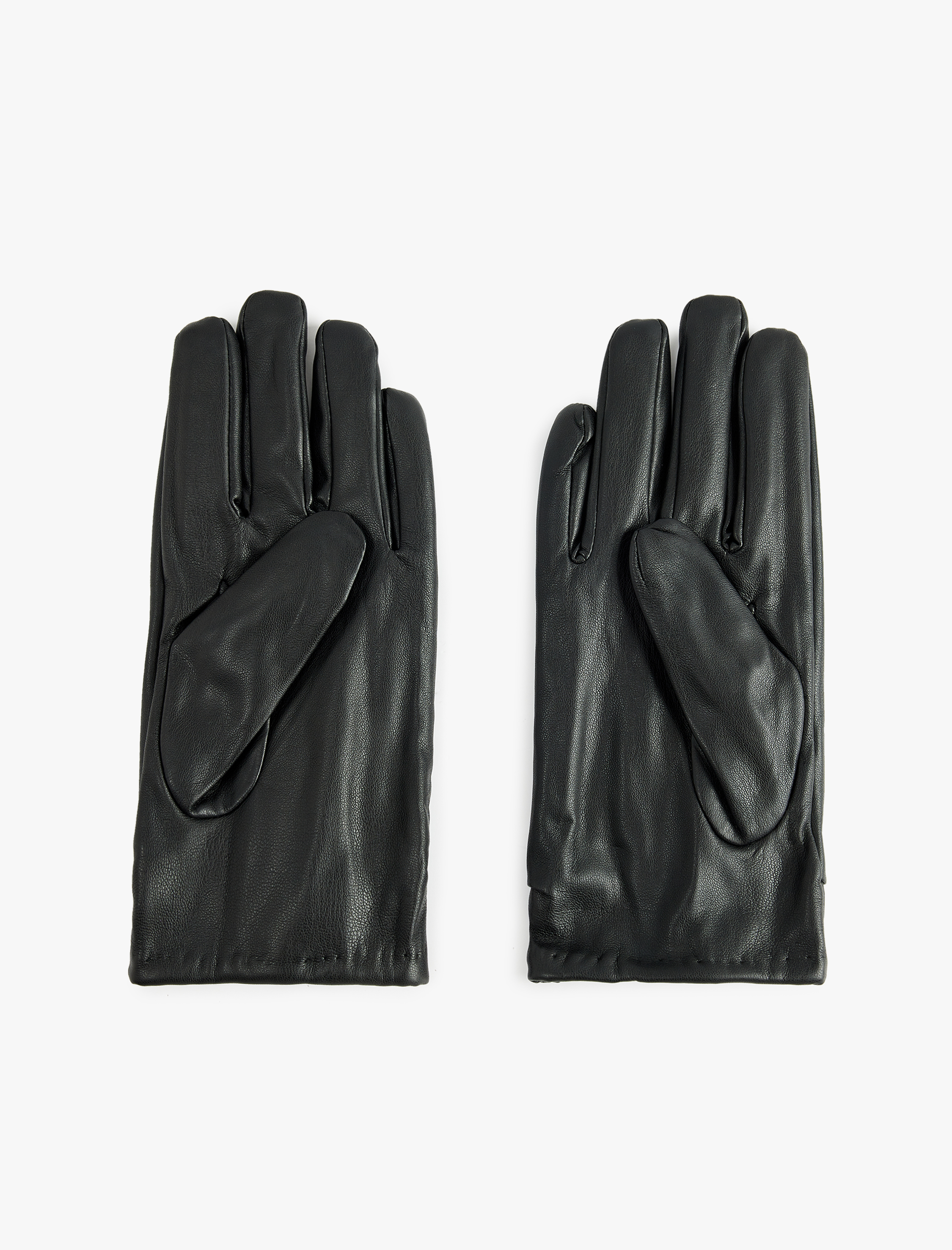  Erkek Fermuar Detaylı Suni Deri Eldiven