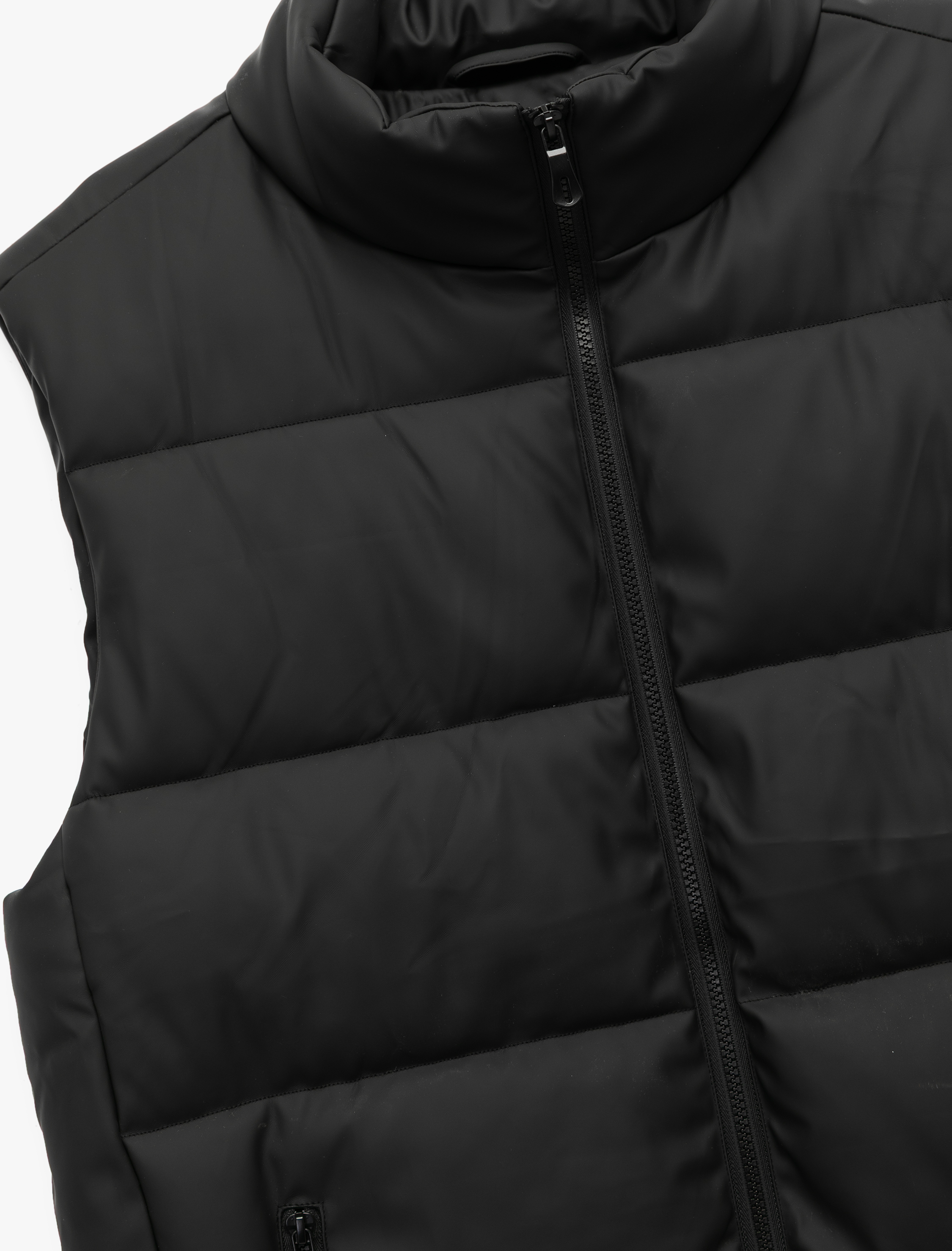   Fermuarlı Cep Detaylı Slim Fit Dik Yaka Şişme Yelek