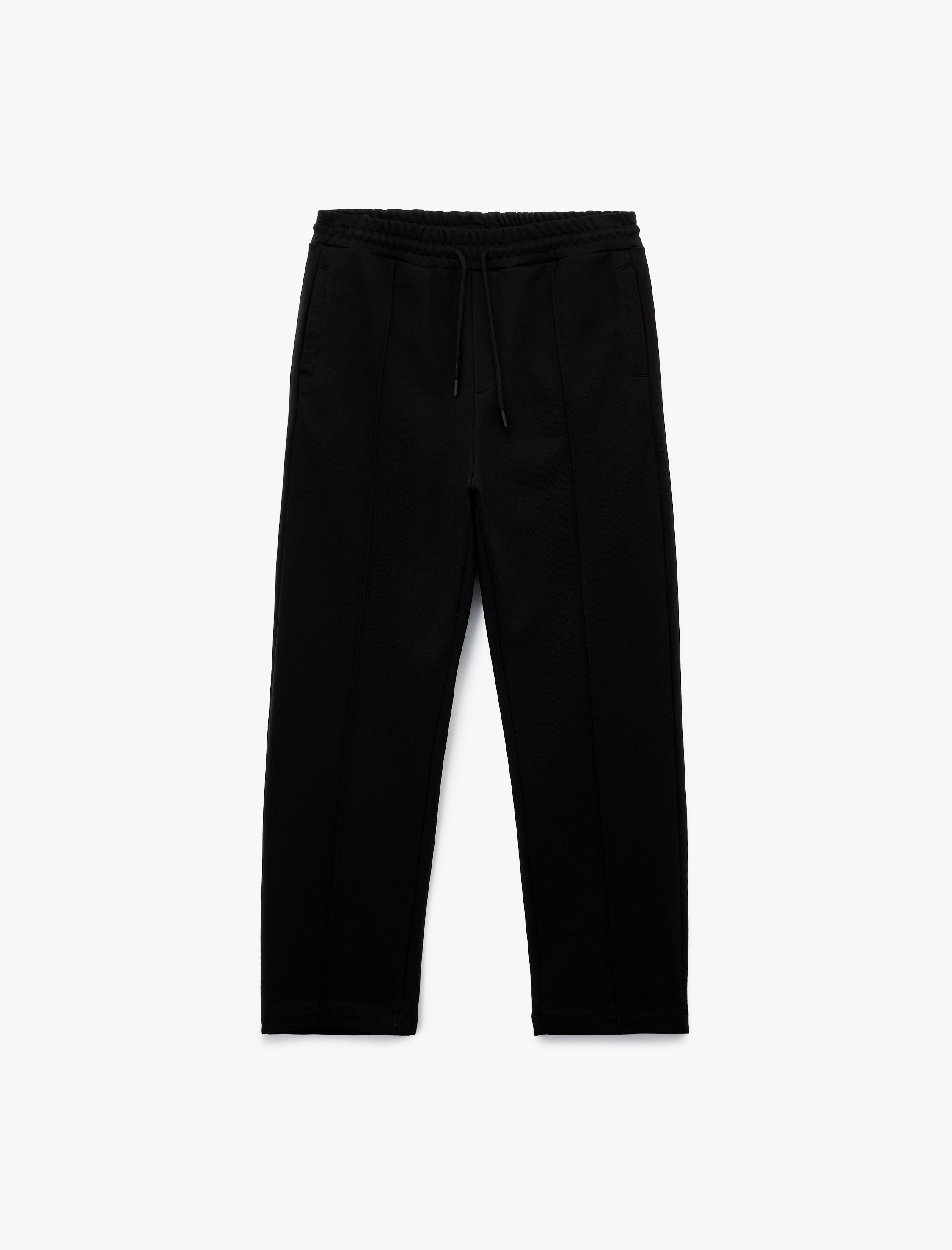   Pamuklu Cepli Dikiş Detaylı Beli Bağcıklı Eşofman Altı