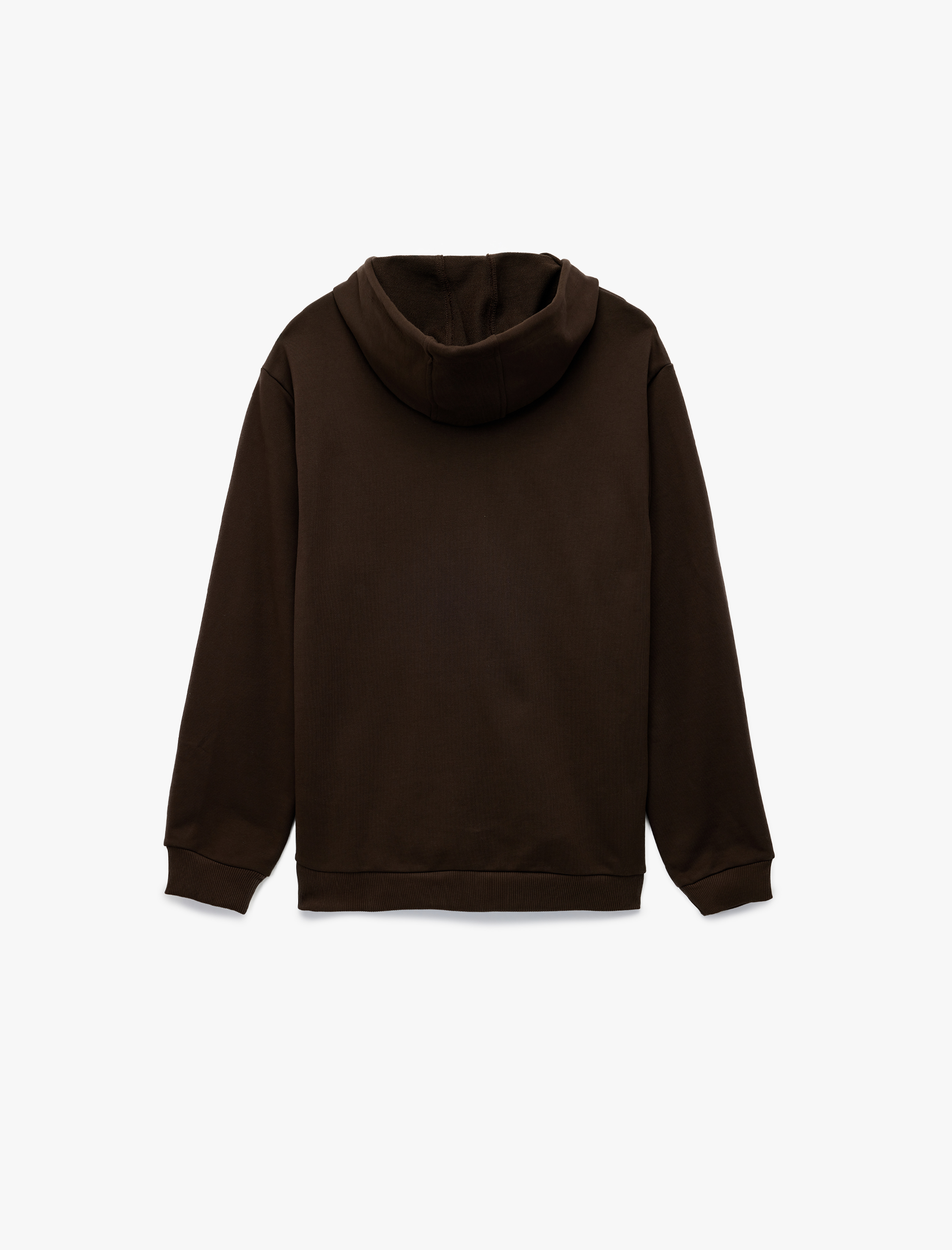   Pamuklu Uzun Kollu Fermuarlı Cep Detaylı Kapüşonlu Hırka