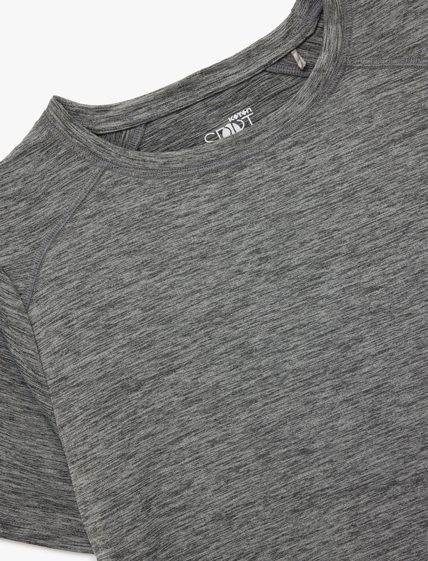   Kısa Kollu Bisiklet Yaka Reglan Kol Basic Spor Tişört