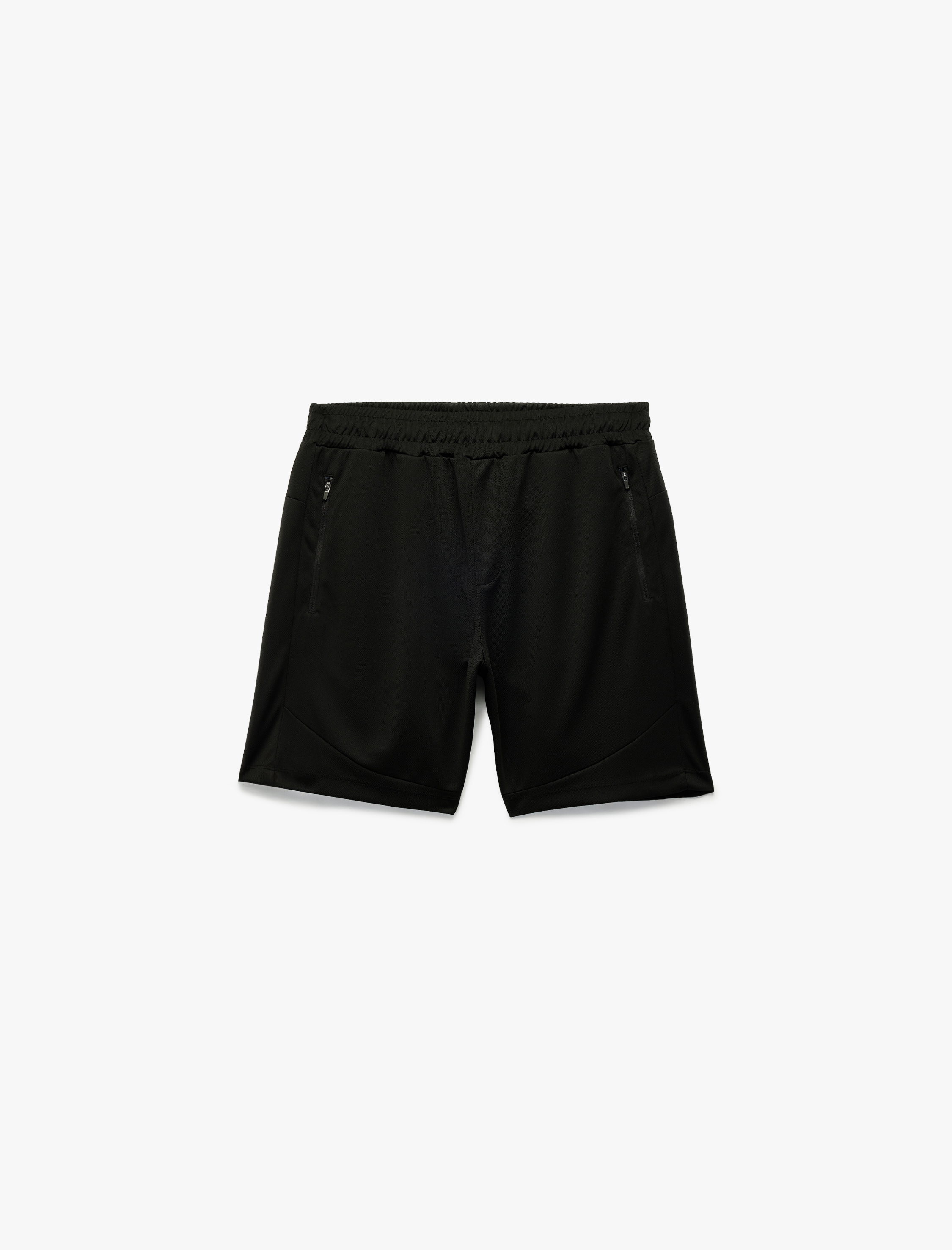   Cepli Detaylı Straight Fit Beli Lastikli Spor Şort