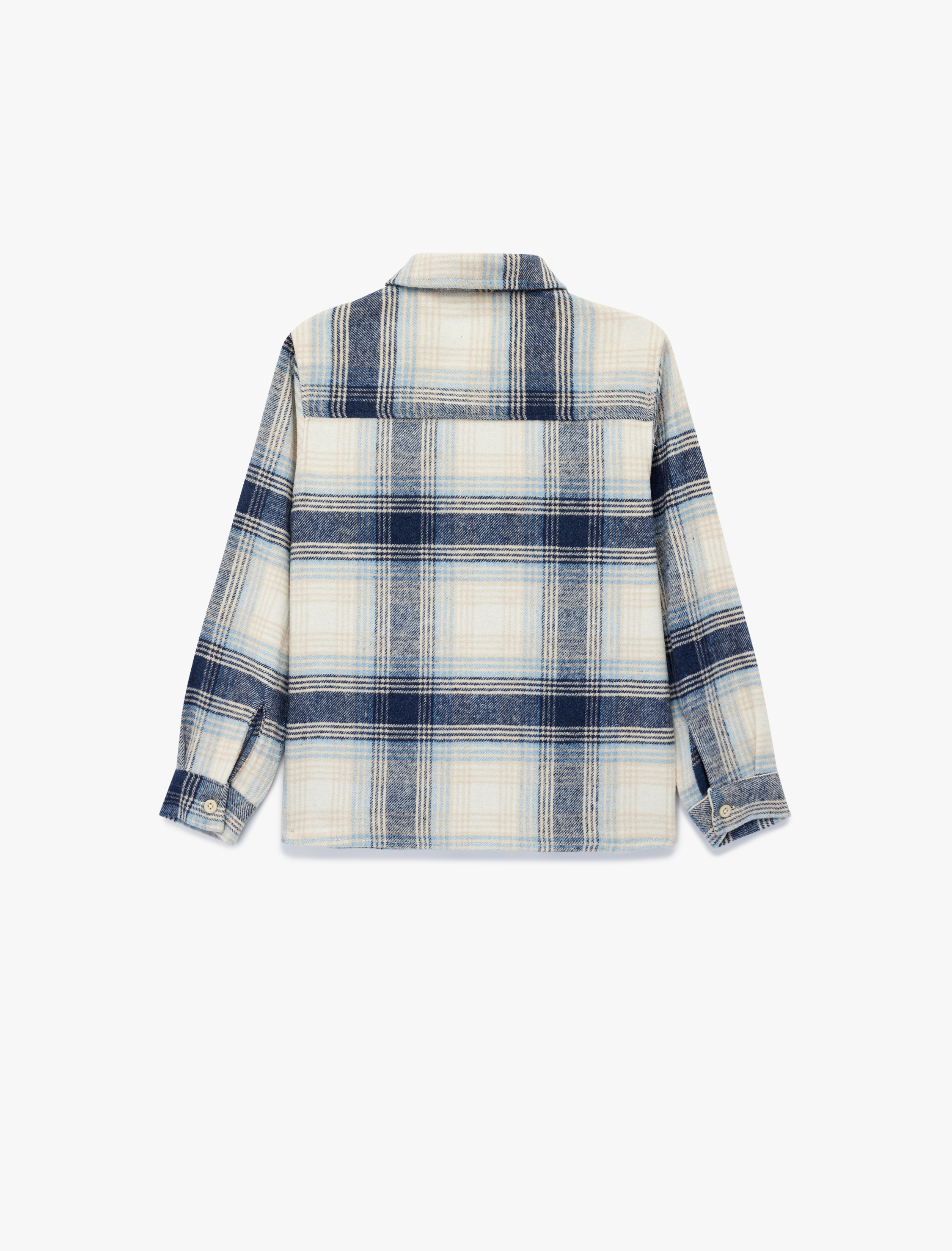  Erkek Çocuk Uzun Kollu Cep Detaylı Ekoseli Oduncu Gömlek