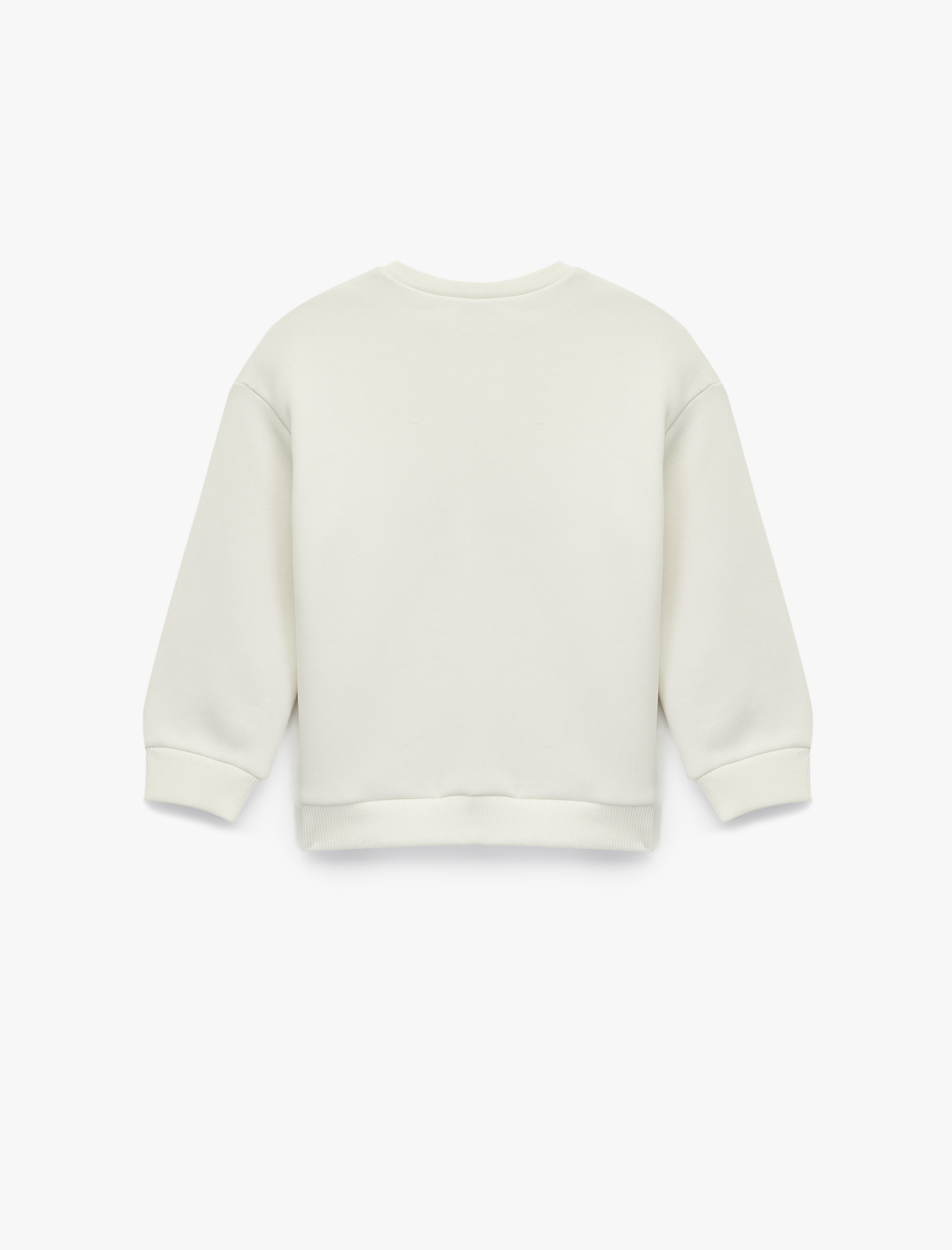  Kız Çocuk Şardonlu Uzun Kollu Bisiklet Yaka Baskılı Sweatshirt