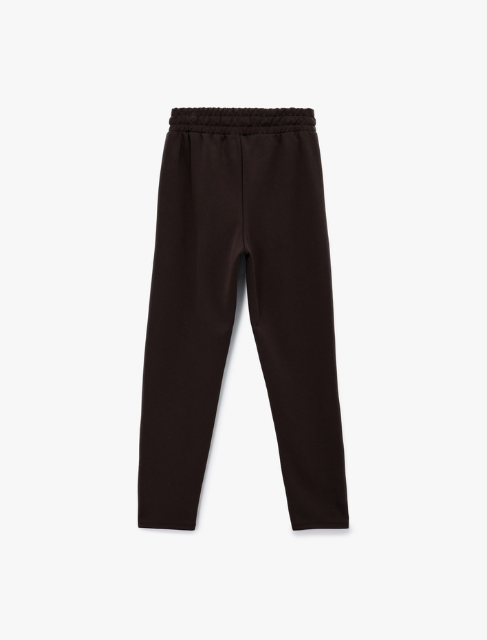  Yüksek Bel Modal Karışımlı Bağcıklı Cepli Jogger Eşofman Altı