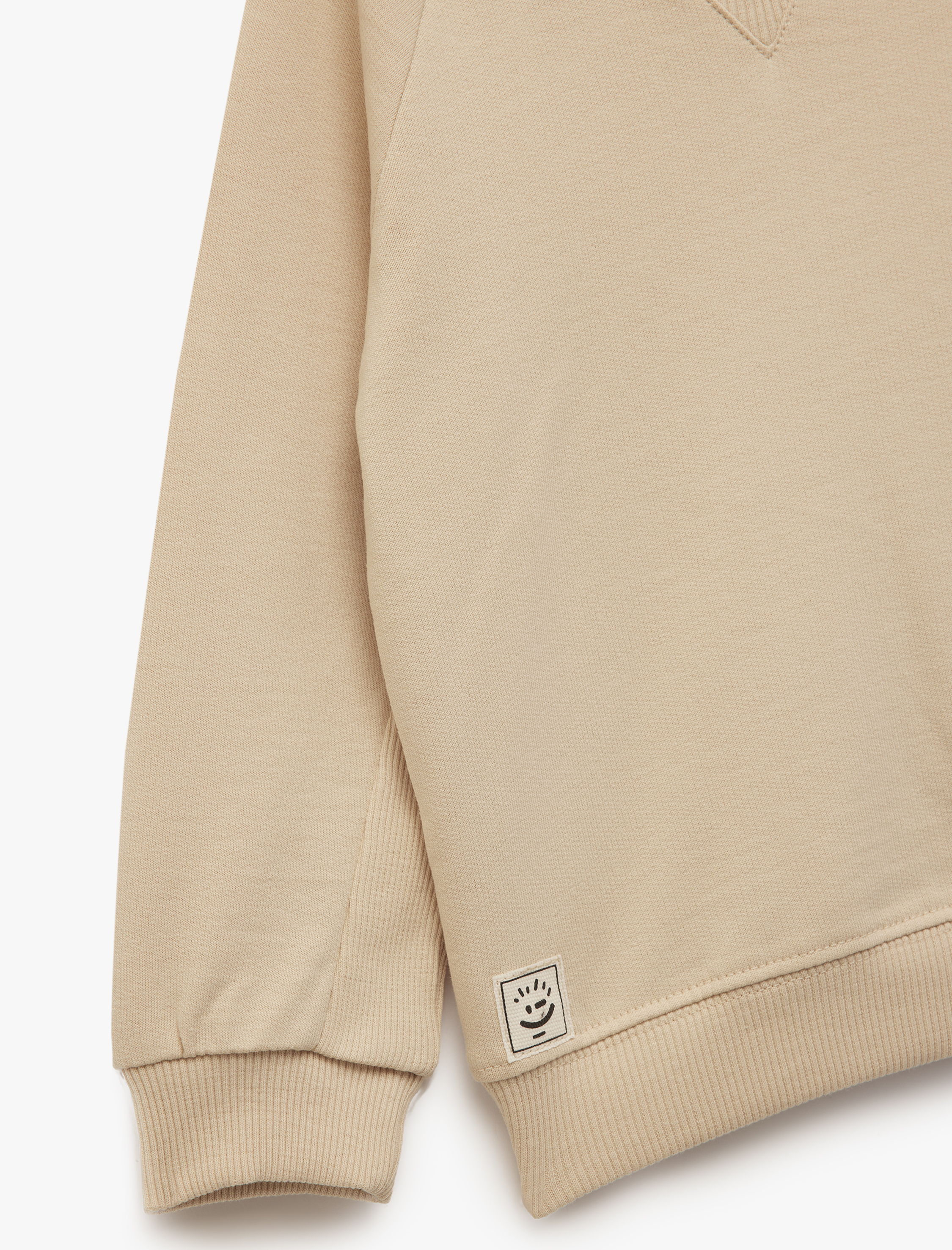 Erkek Bebek Pamuklu Uzun Kollu Bisiklet Yaka Basic Sweatshirt