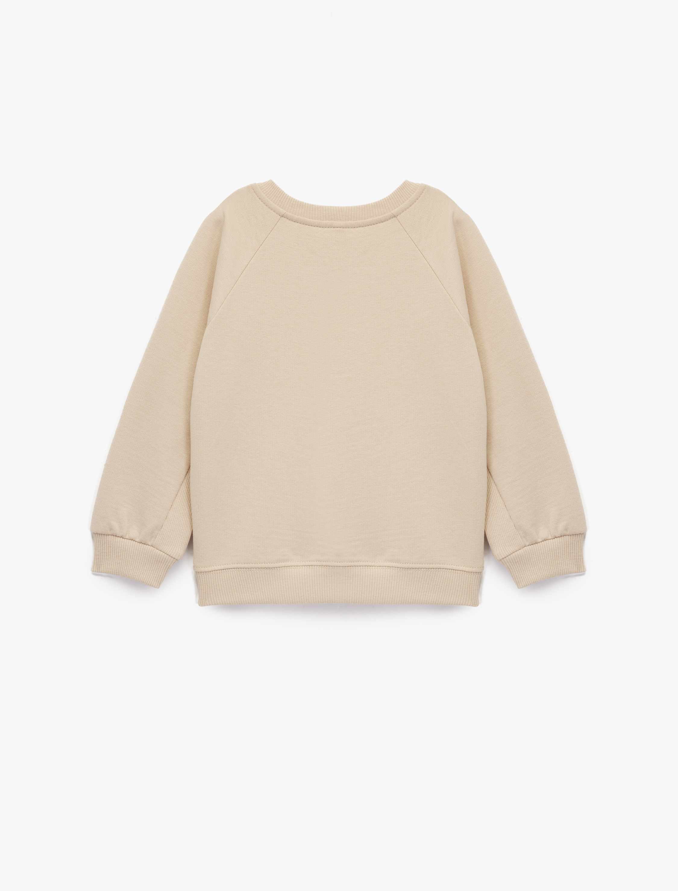Erkek Bebek Pamuklu Uzun Kollu Bisiklet Yaka Basic Sweatshirt