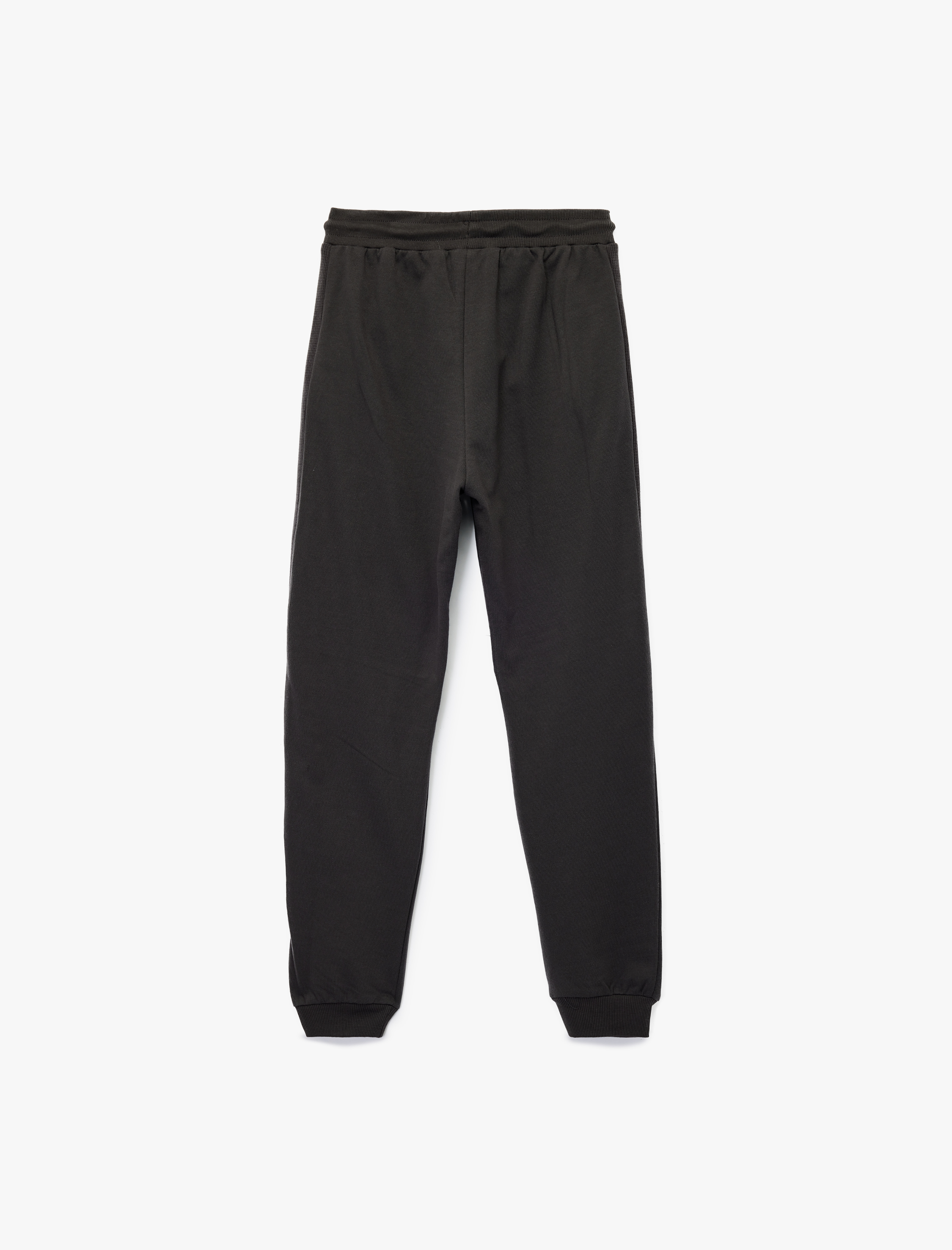  Erkek Çocuk Fermuar Detaylı Pamuklu Beli Bağlamalı Basic Eşofman Altı