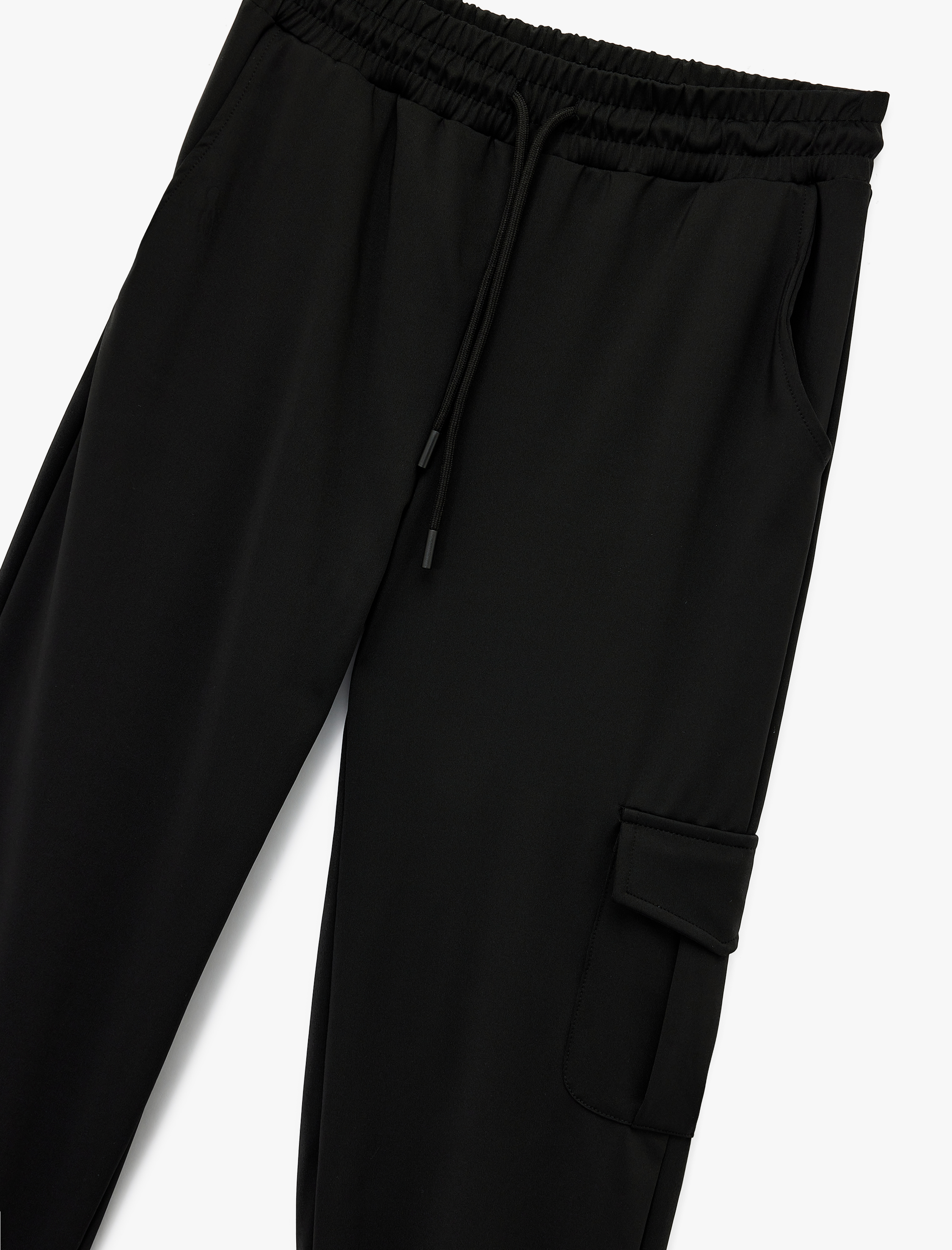   Yüksek Bel Cep Detaylı Rahat Kalıp Spor Jogger Eşofman Altı