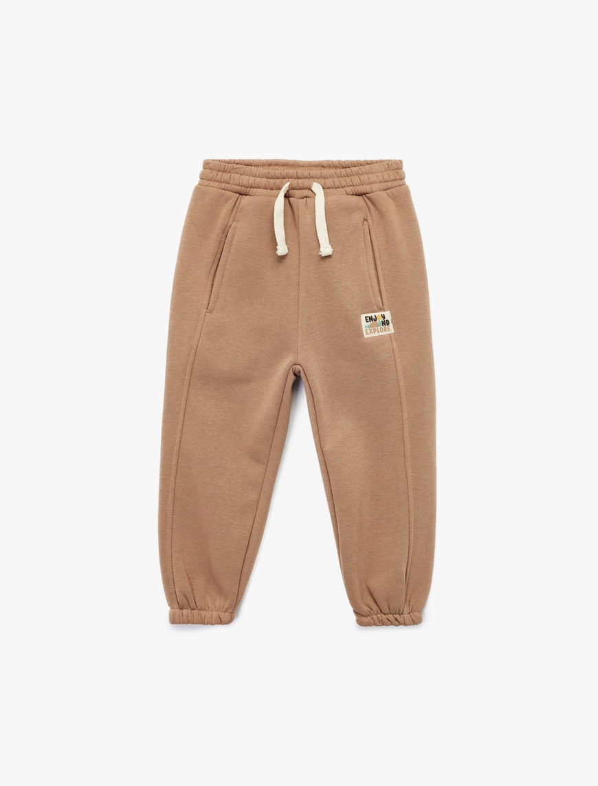  Erkek Bebek Beli Bağlamalı Basic Jogger Eşofman Altı