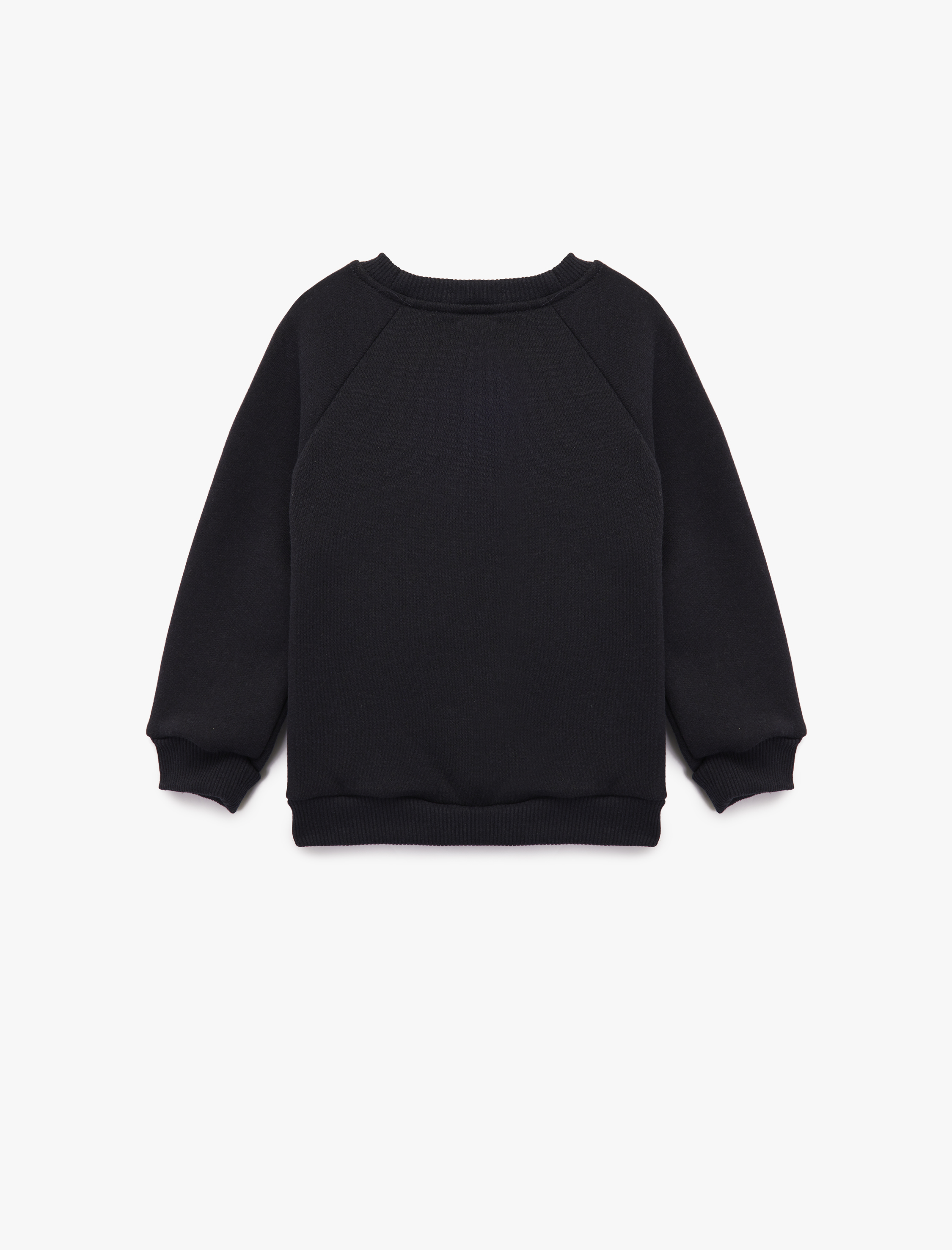 Erkek Bebek Uzun Kollu Bisiklet Yaka Ayıcık Baskılı Sweatshirt