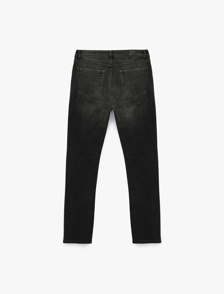   Slim Fit Cepli Jean Pantolon - Slim Fit Bread Jeans