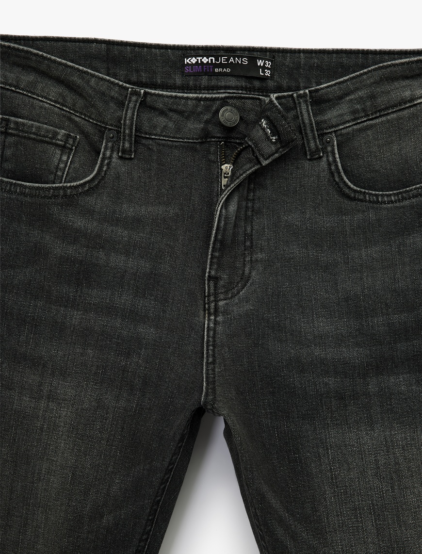   Slim Fit Cepli Jean Pantolon - Slim Fit Bread Jeans