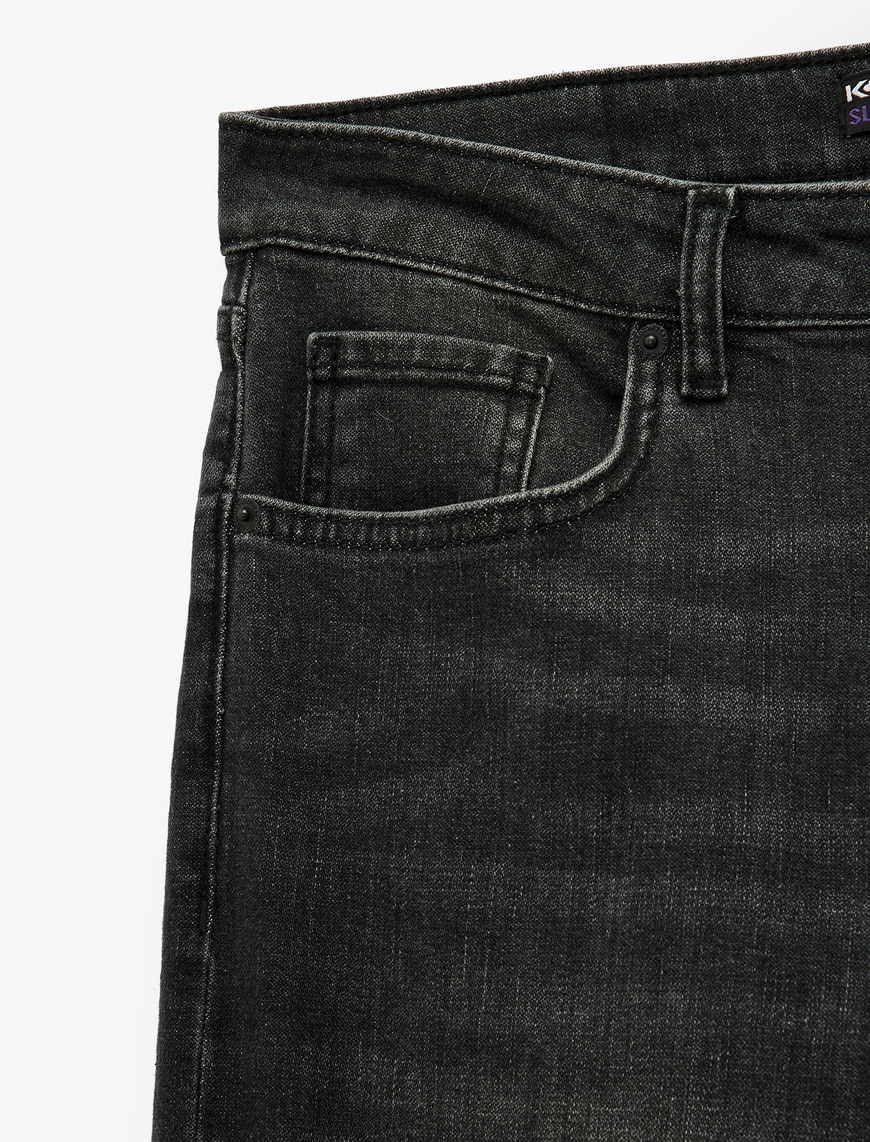   Slim Fit Cepli Jean Pantolon - Slim Fit Bread Jeans