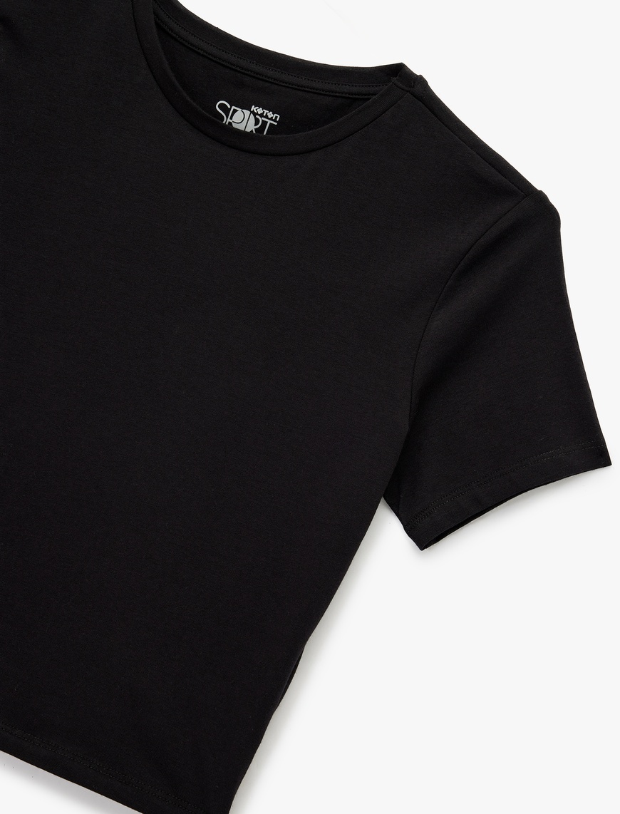   Slim Fit Kısa Kollu Bisiklet Yaka Spor Tişört