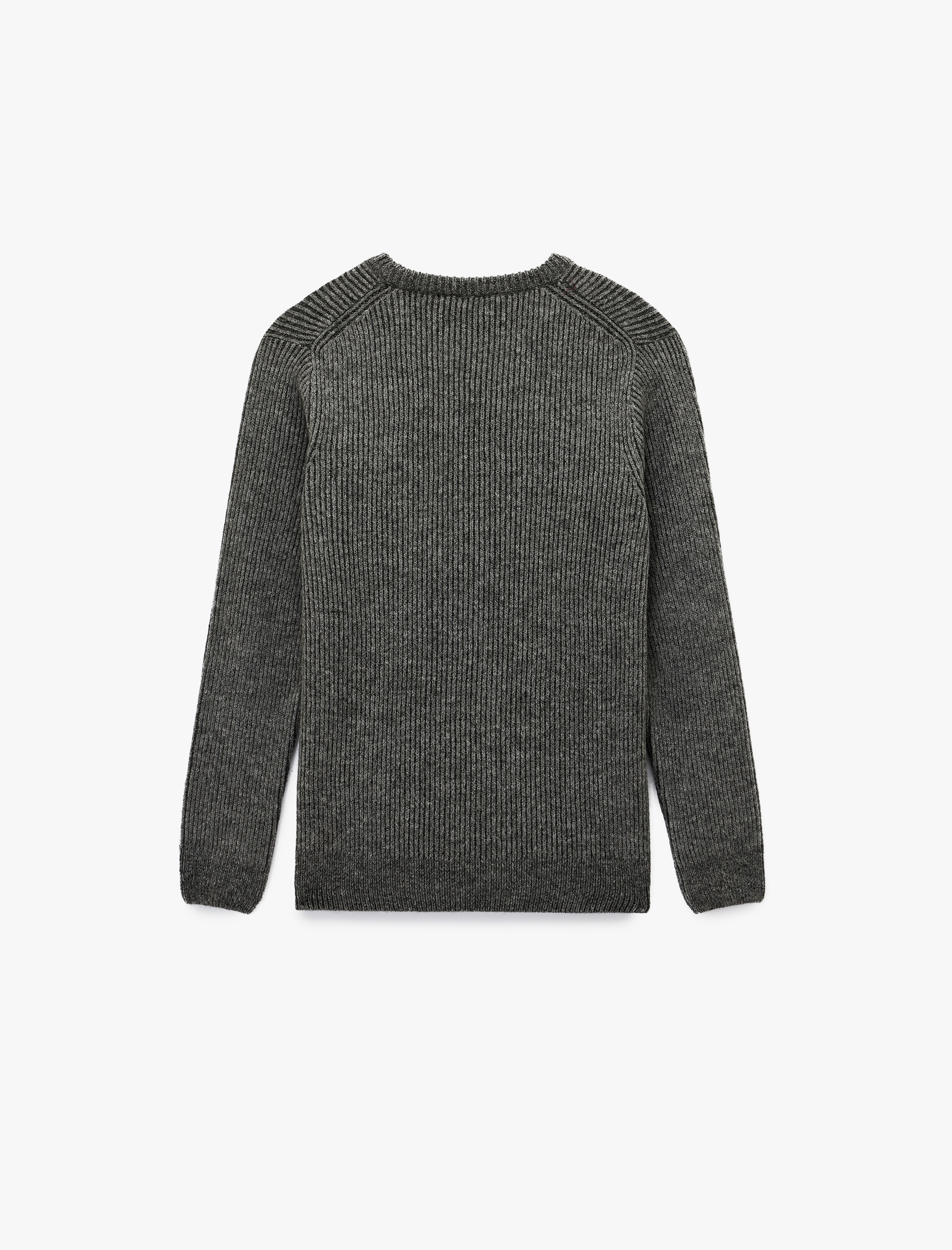   Uzun Kollu Bisiklet Yaka Triko Kazak