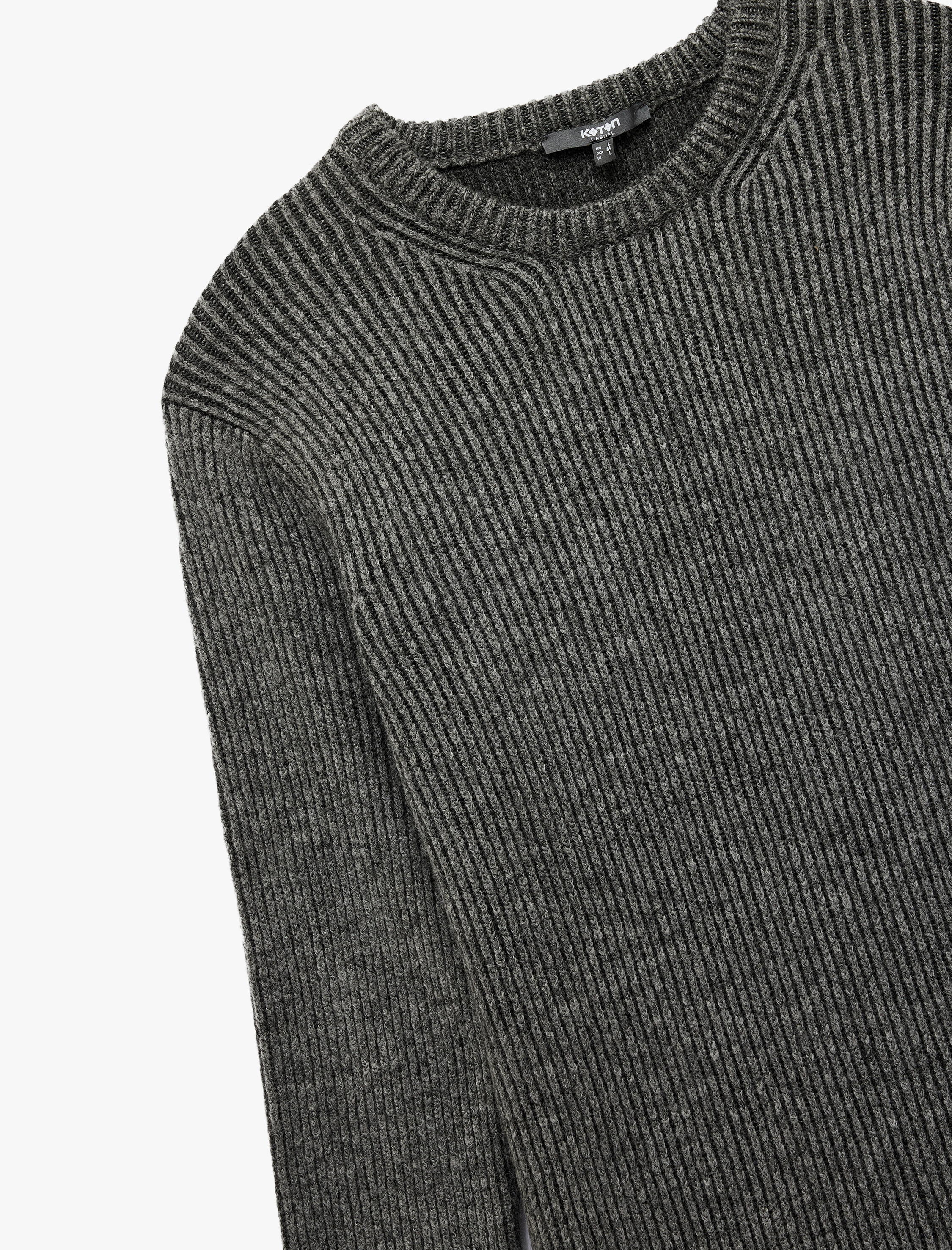   Uzun Kollu Bisiklet Yaka Triko Kazak