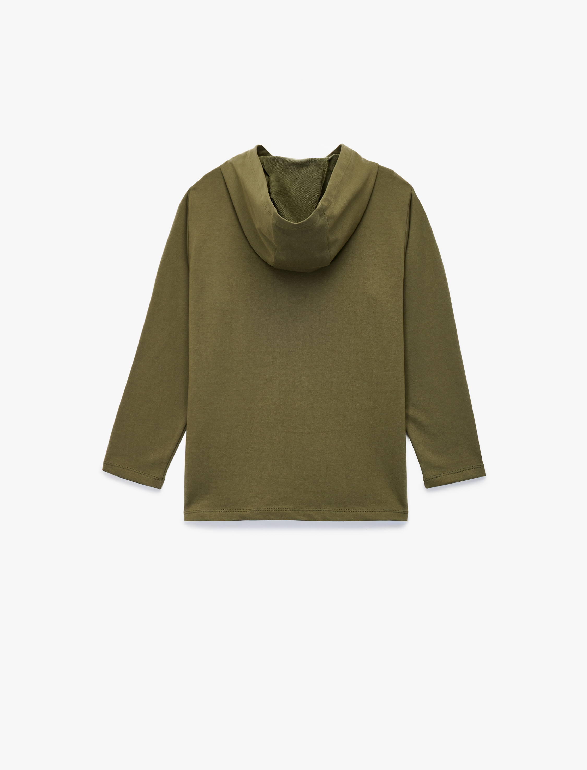  Erkek Çocuk Pamuklu Uzun Kollu Kapşonlu Baskılı Sweatshirt