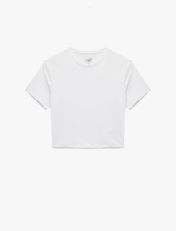 Slim Fit Kısa Kollu Bisiklet Yaka Spor Tişört