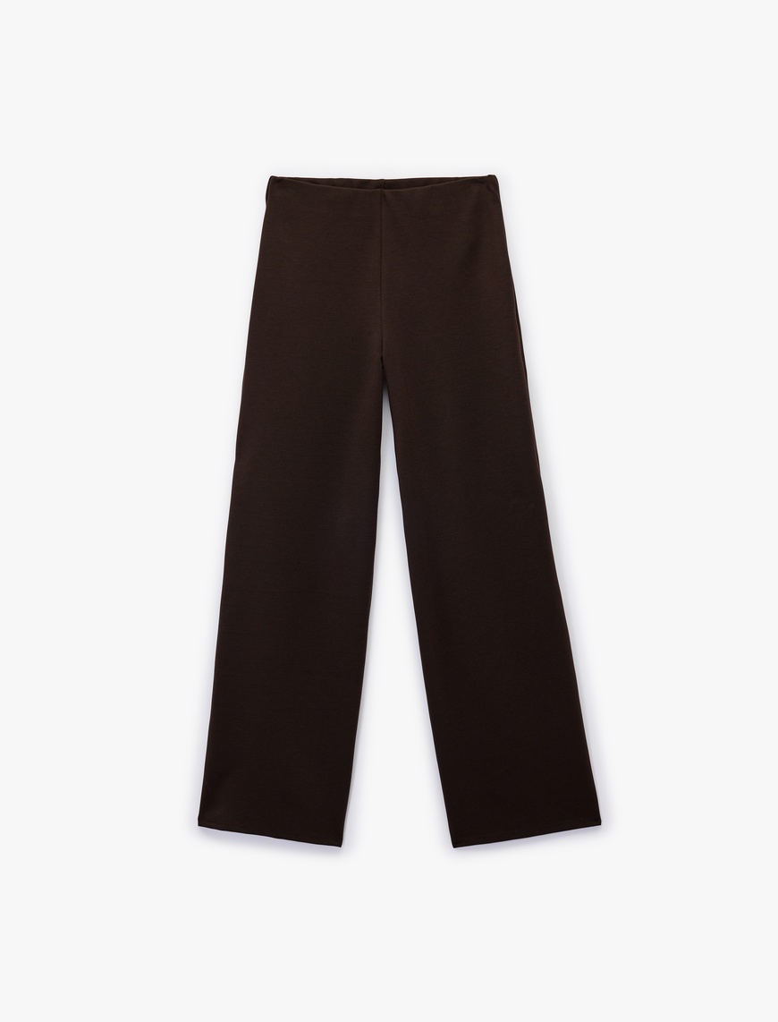   Normal Bel Geniş Paça Pantolon