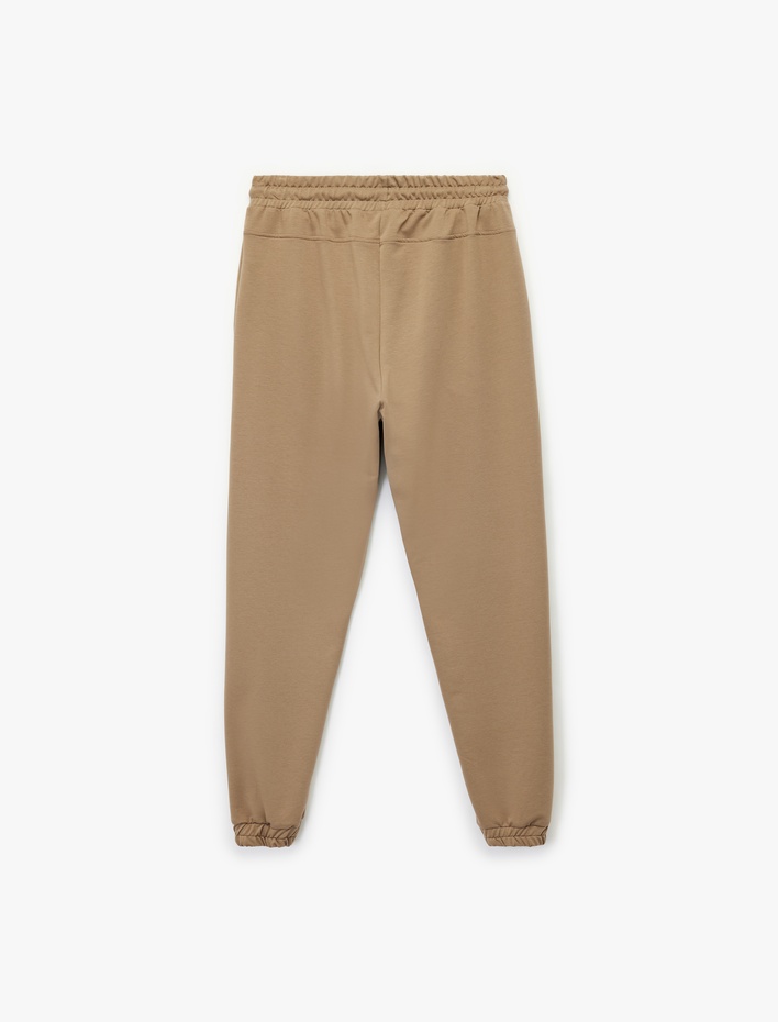  Pamuklu Fermuarlı Cepli Beli Bağcıklı Jogger Eşofman Altı