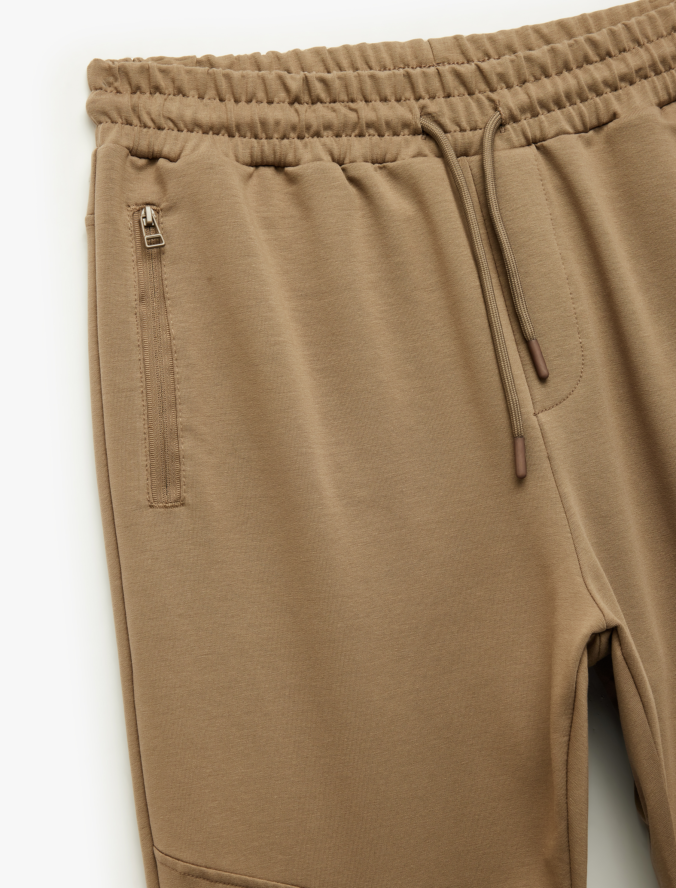   Pamuklu Fermuarlı Cepli Beli Bağcıklı Jogger Eşofman Altı