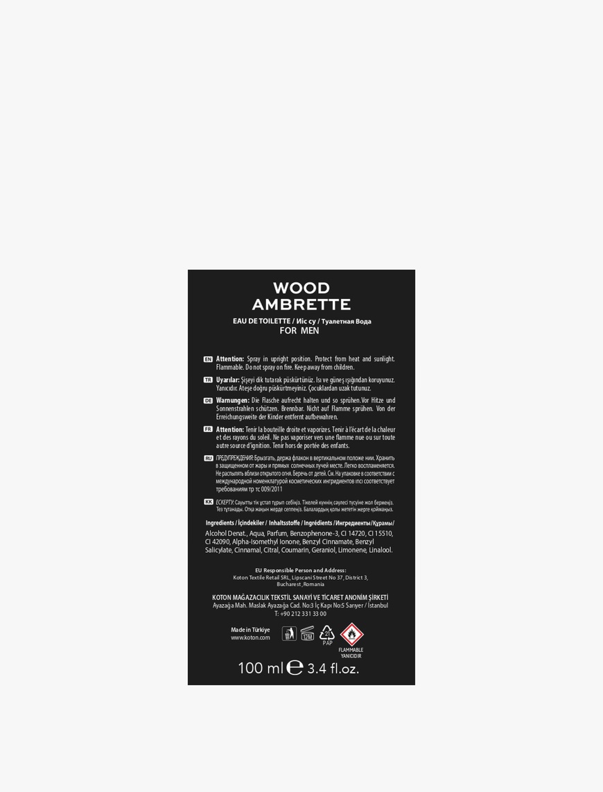  Erkek Parfüm Wood Ambrette 100 ML