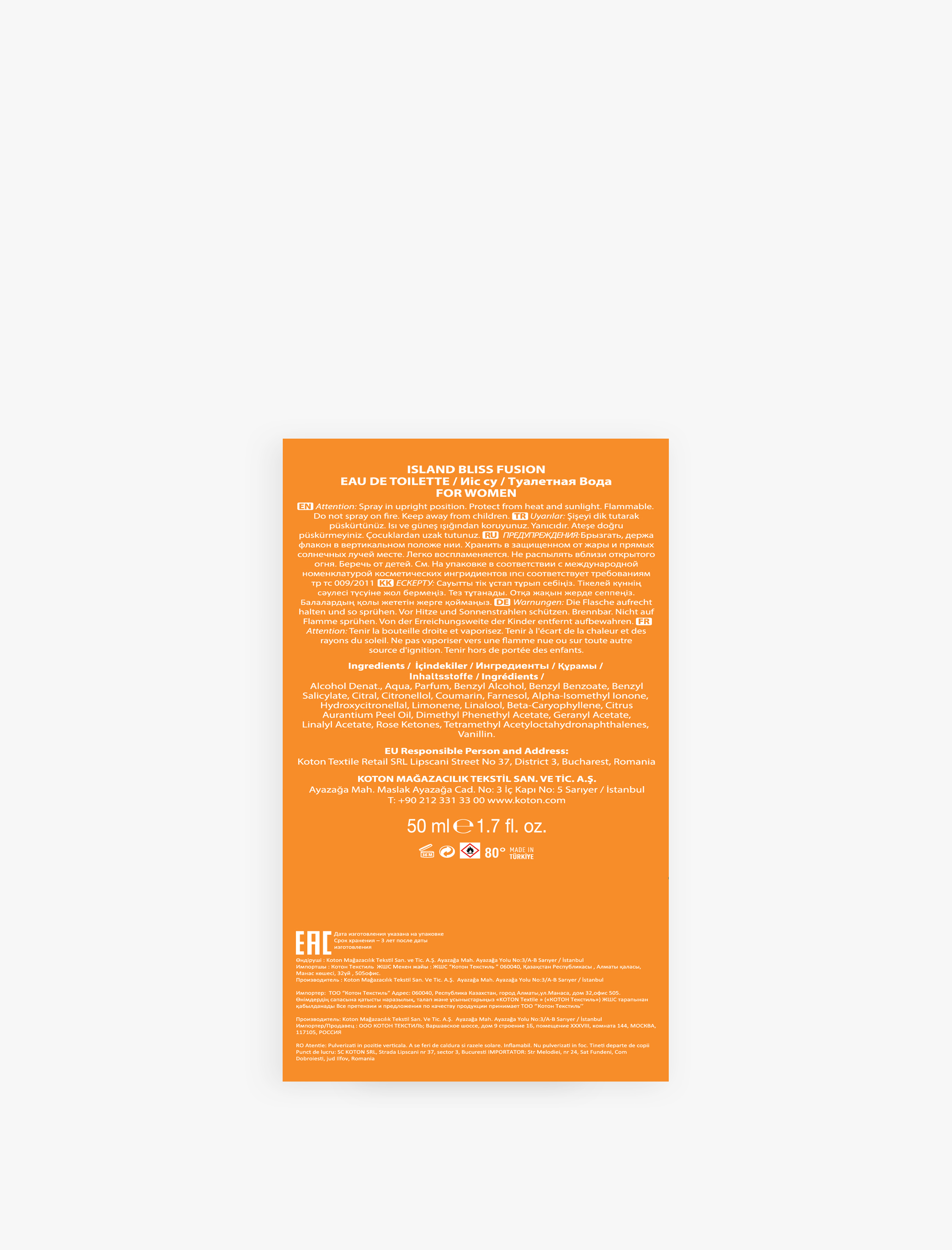  Kadın Parfüm Island Bliss Fusion 50 ML