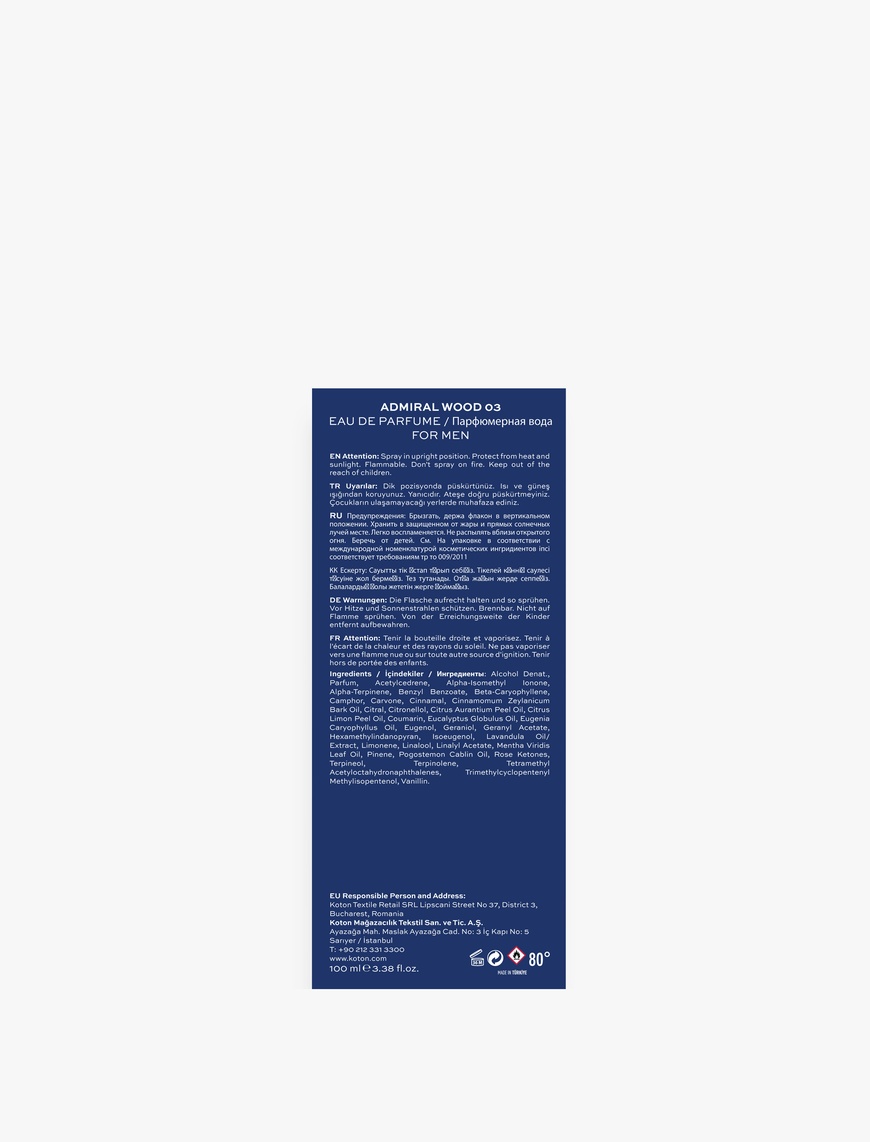 Erkek Parfüm Admiral 03-Wood 100 ML