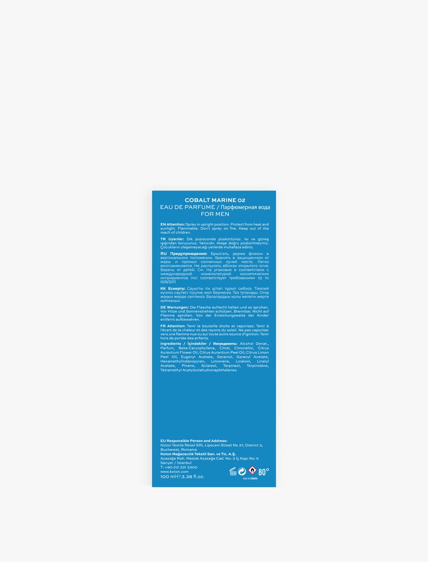  Erkek Parfüm Cobalt 02 Marine 100 ML