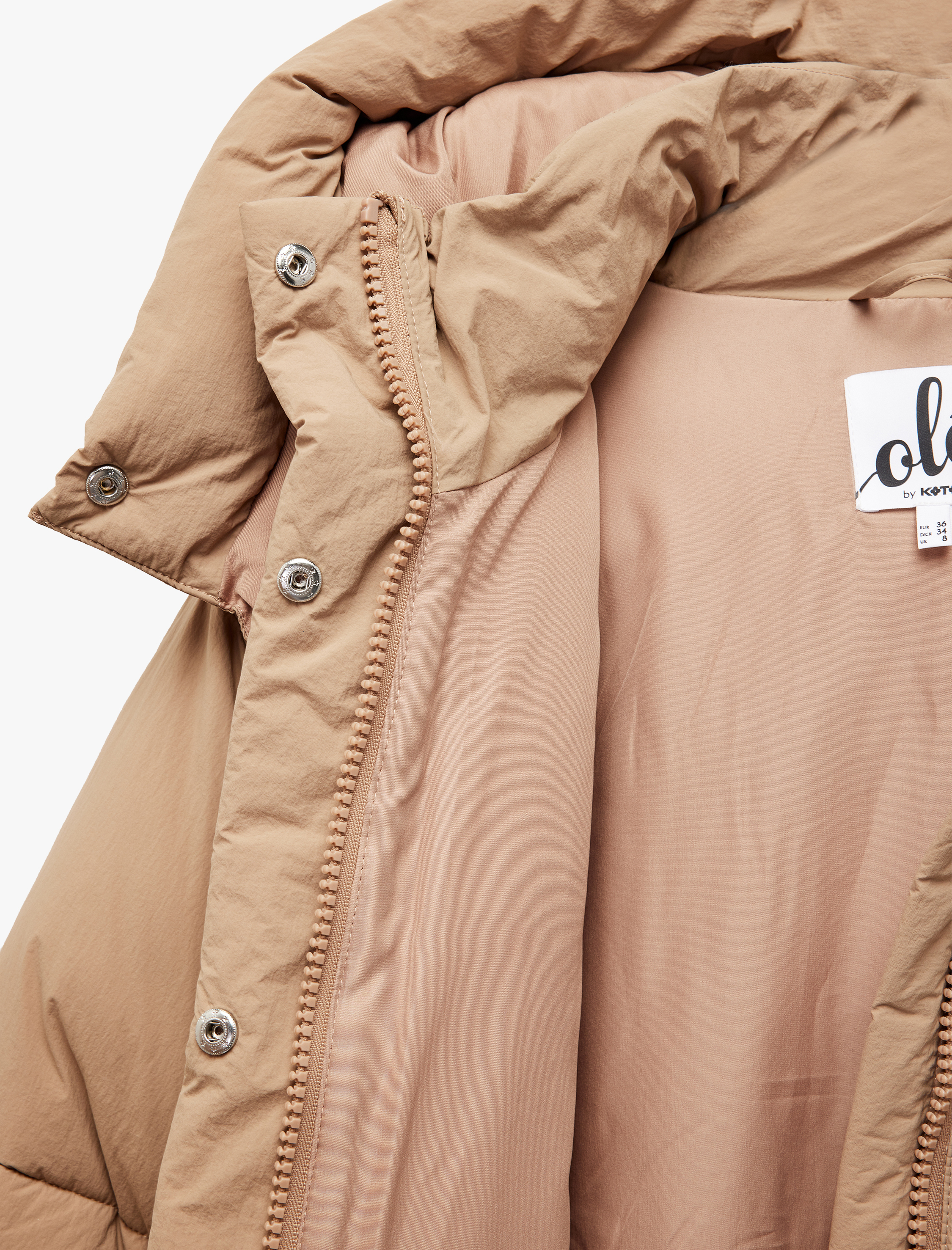   Dik Yaka Çıtçıt Düğmeli Cepli Kapitoneli Şişme Mont