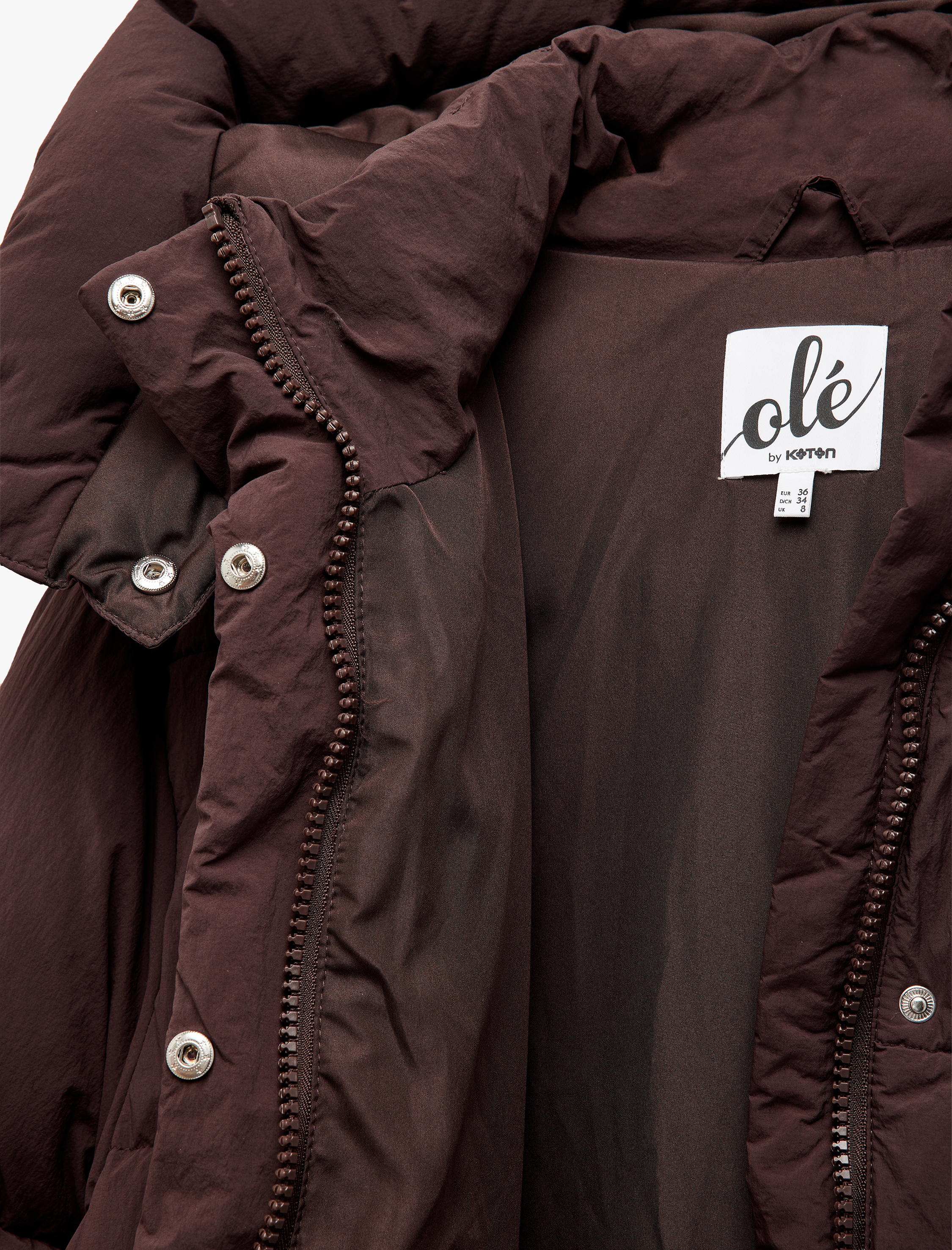   Dik Yaka Çıtçıt Düğmeli Cepli Kapitoneli Şişme Mont