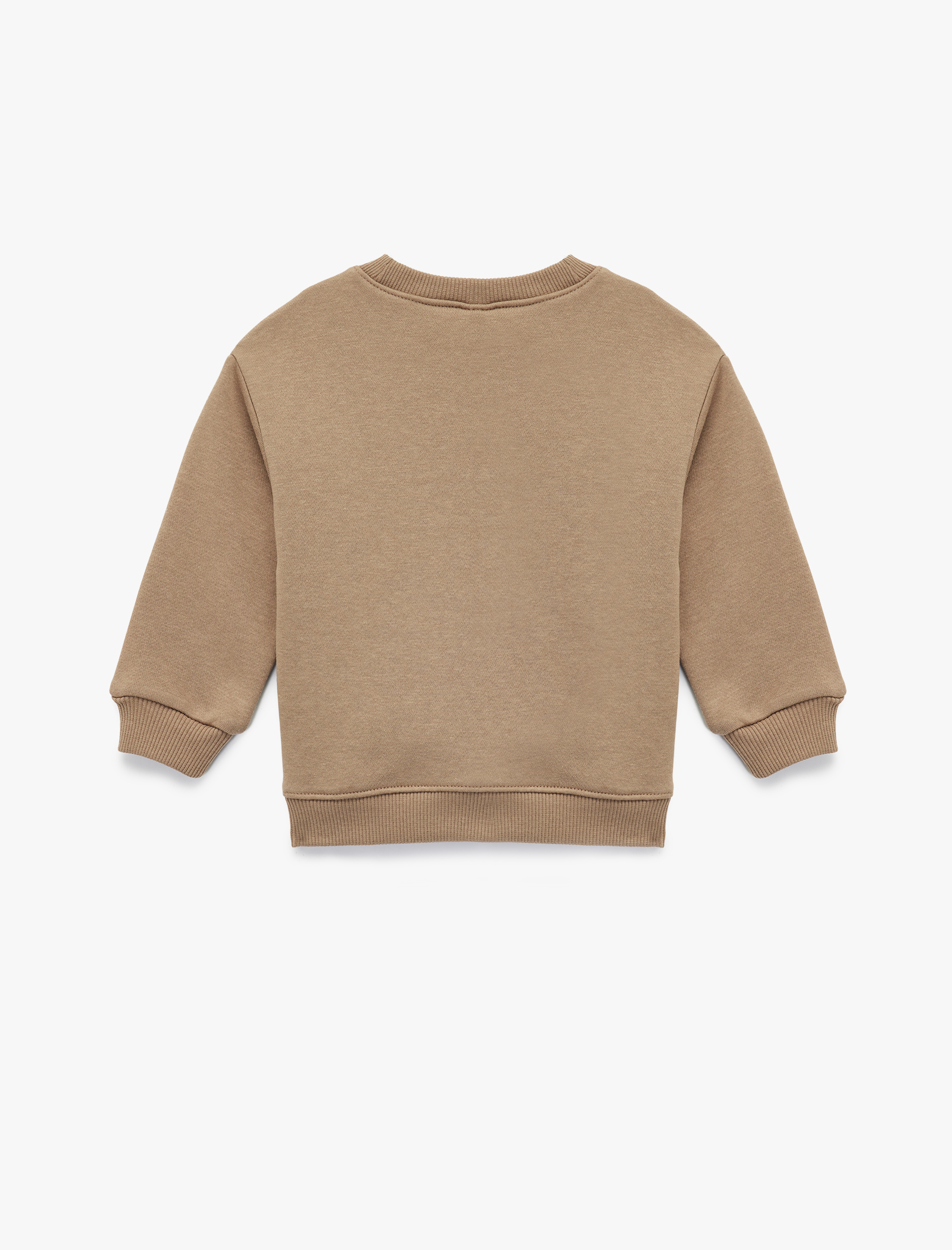  Erkek Bebek Bisiklet Yaka Uzun Kollu Şardonlu Aslan Baskılı Sweatshirt