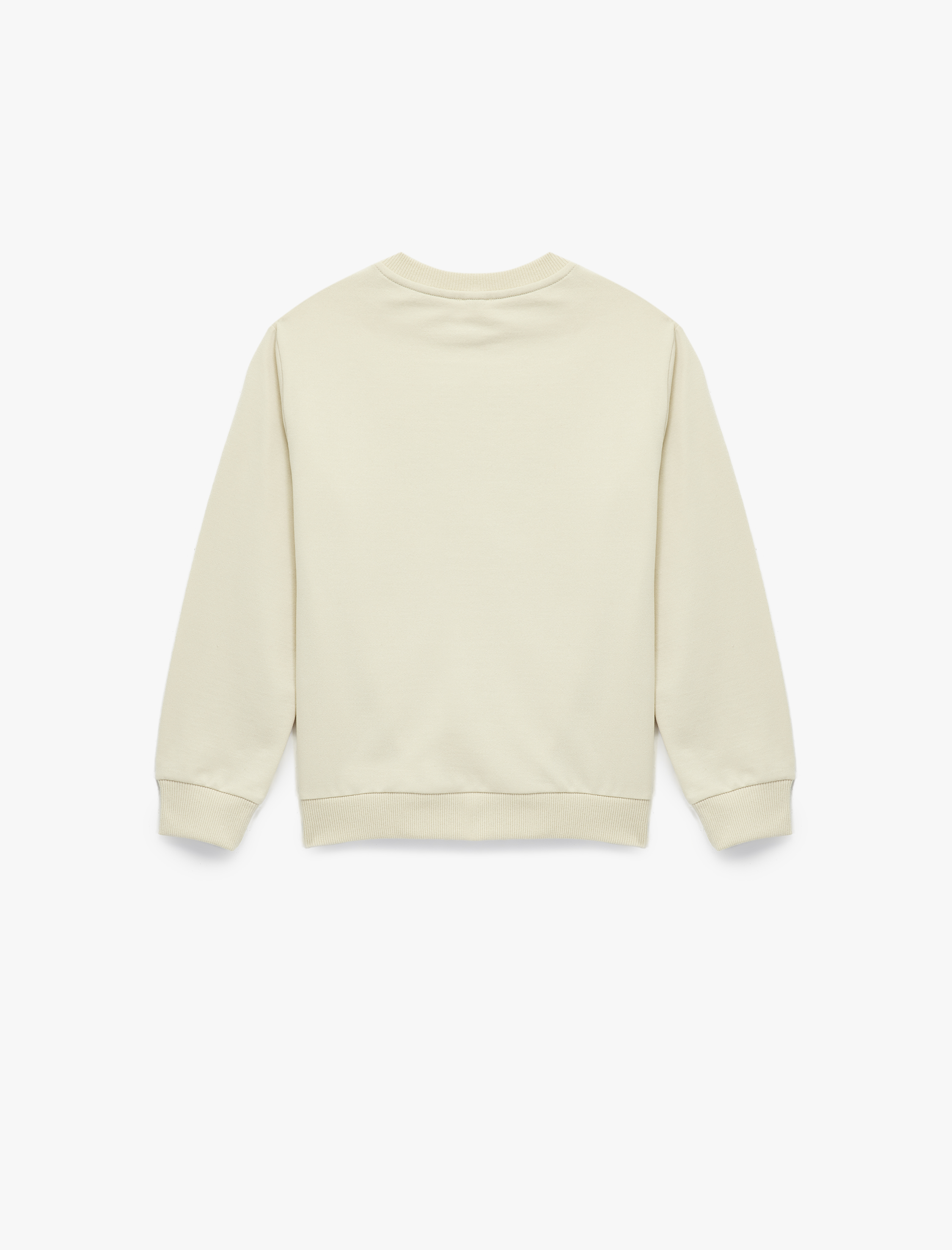  Erkek Çocuk Şardonlu Uzun Kollu Bisiklet Yaka Pamuklu Baskılı Sweatshirt