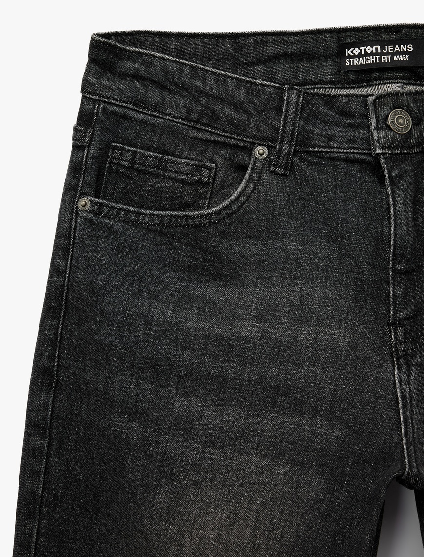   Normal Bel Pamuklu Straight Fit Jean Pantolon - Mark Jean