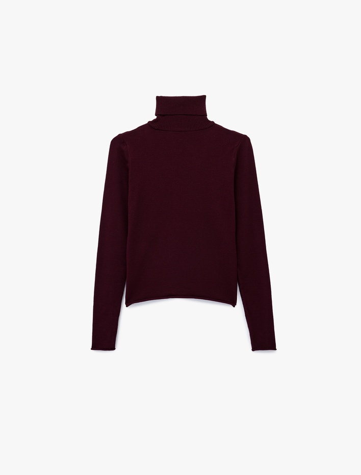  Uzun Kollu Balıkçı Yaka Triko Kazak