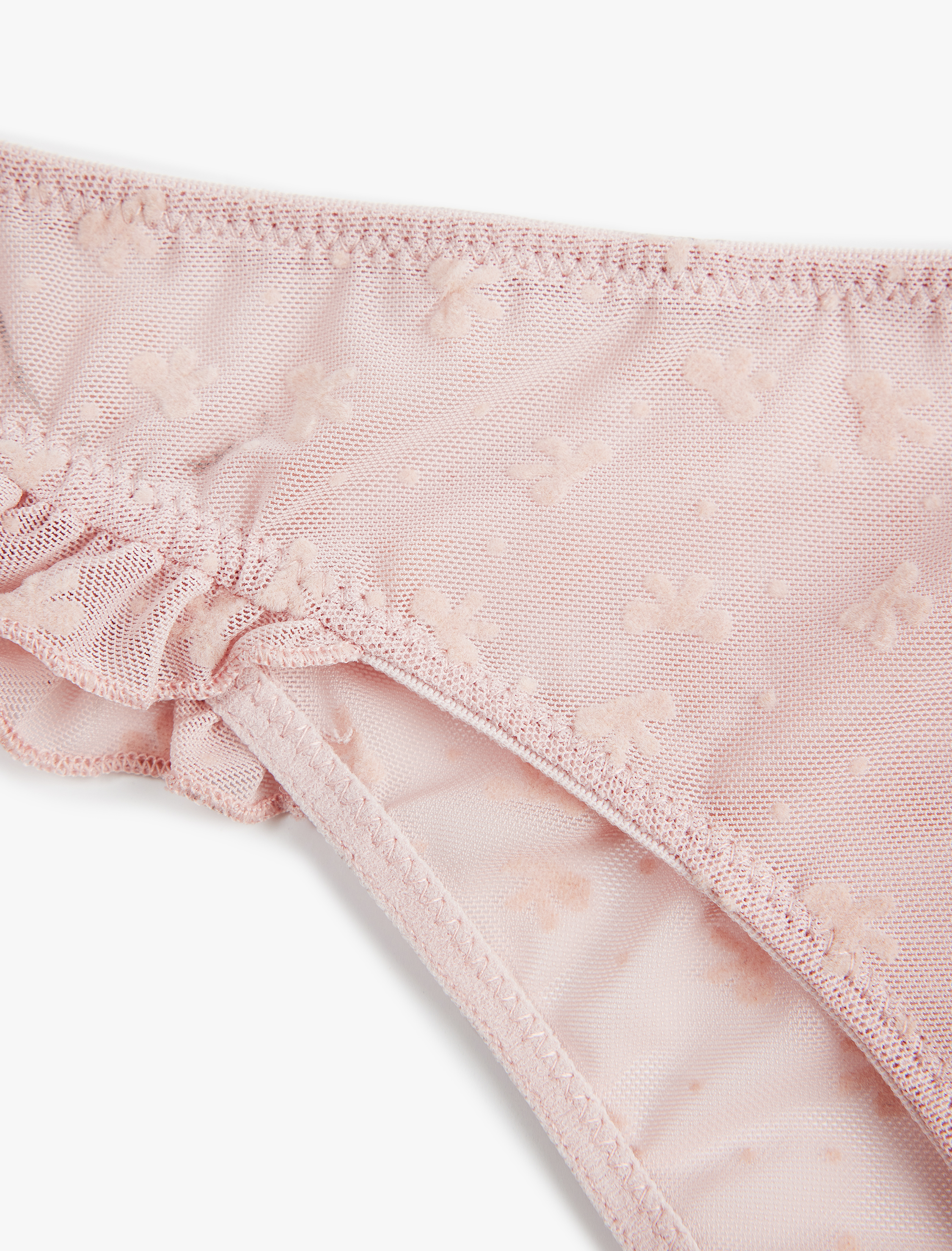   Fırfır Detaylı Rahat Kalıp Dantelli Brief Külot