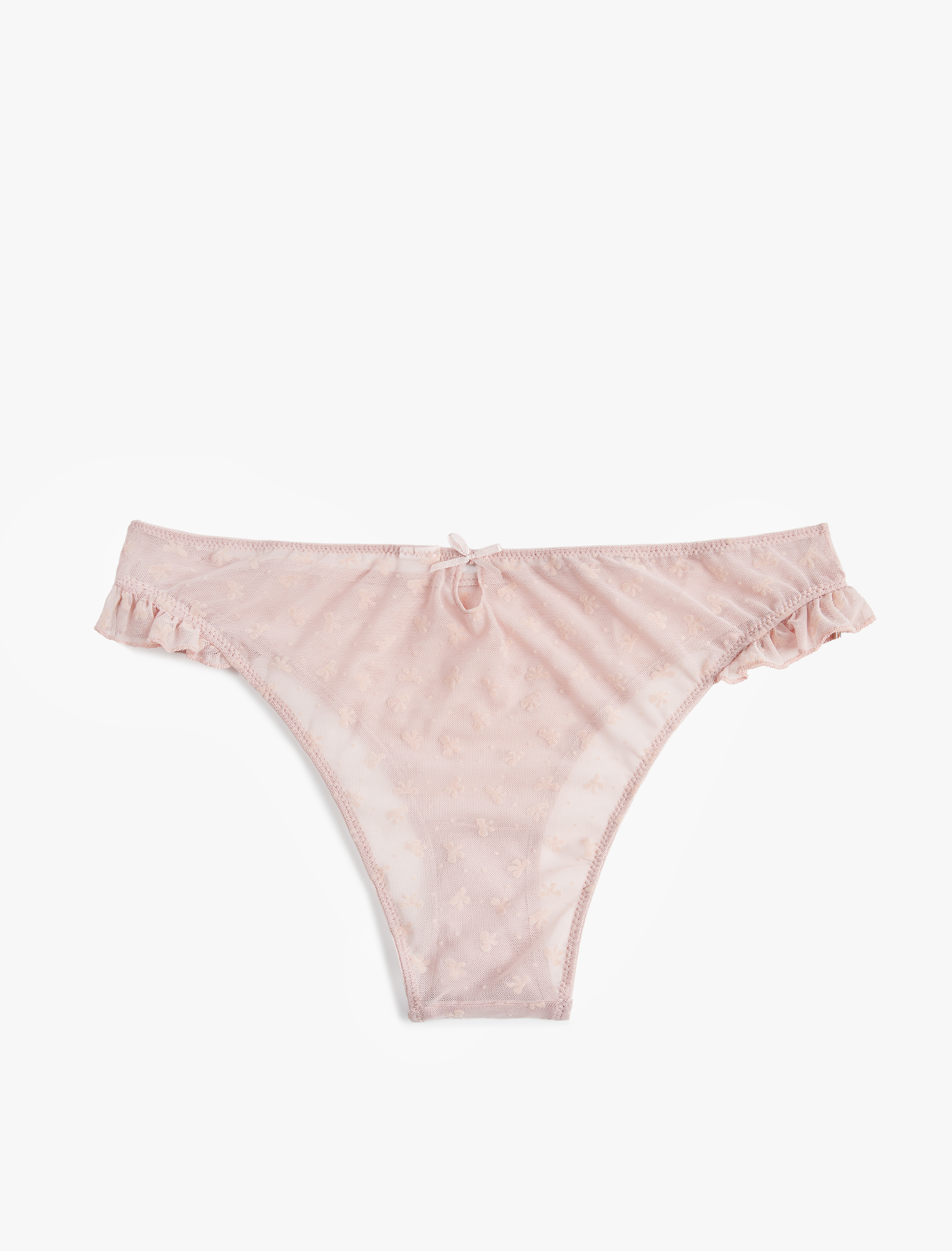   Fırfır Detaylı Rahat Kalıp Dantelli Brief Külot