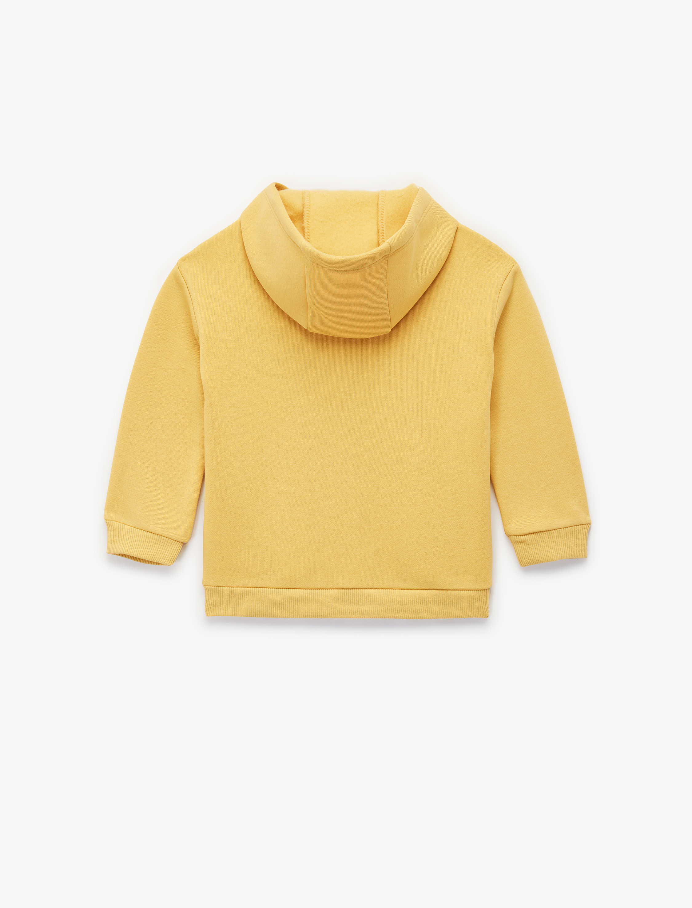  Erkek Bebek Uzun Kollu Bisiklet Yaka Fermuarlı Kapşonlu Sweatshirt